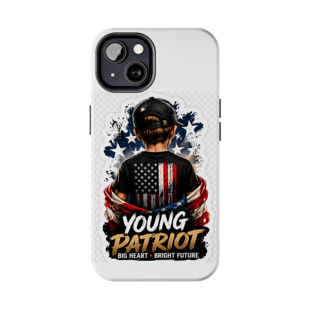 Young Patriot Tough Phone Case — American Flag Kid Design