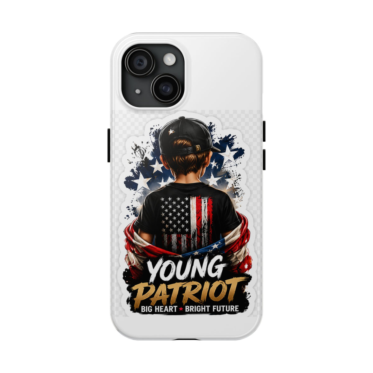Young Patriot Tough Phone Case — American Flag Kid Design