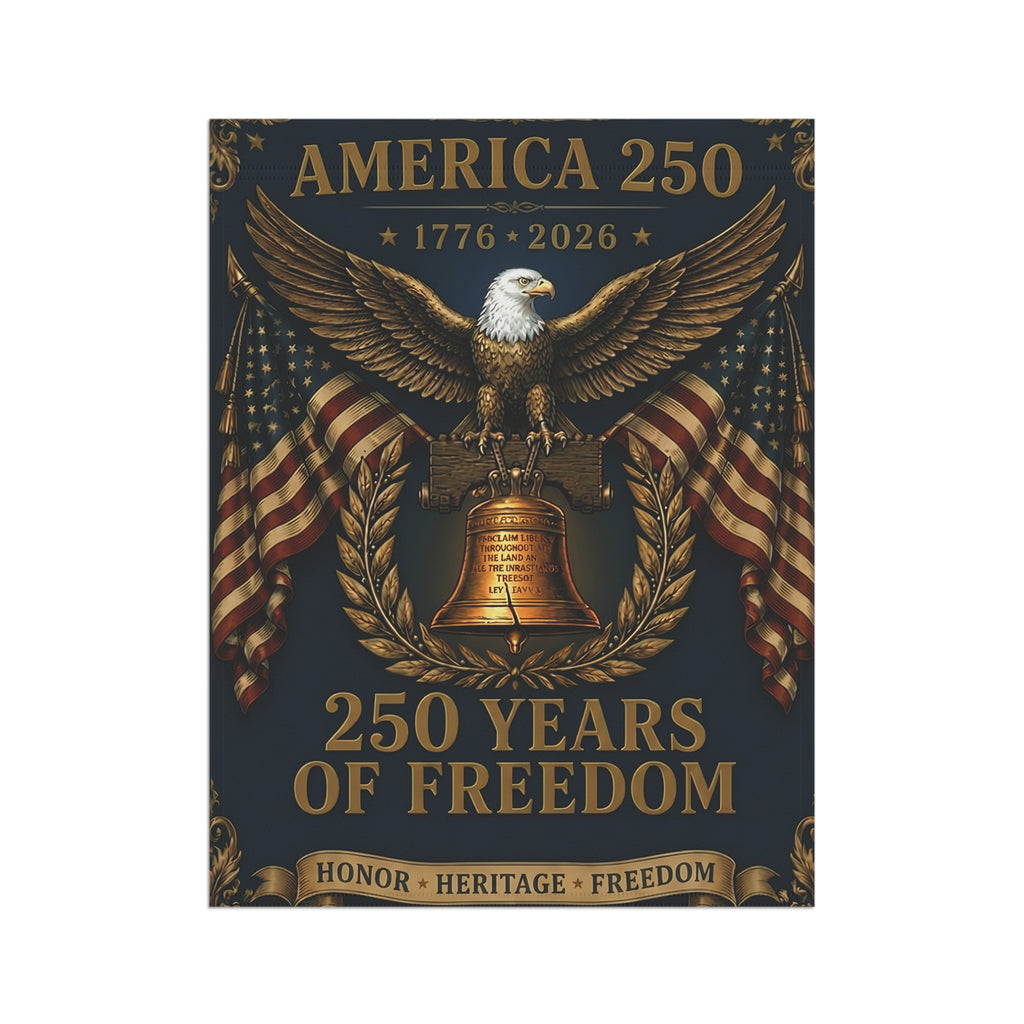 America 250 Garden Flag – 1776–2026 Liberty Eagle & Bell Patriotic Banner