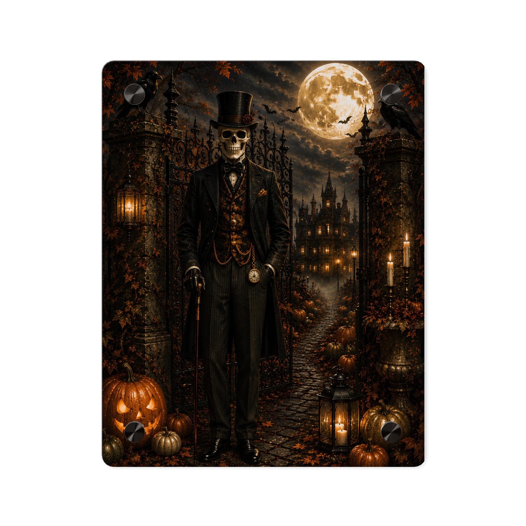 Gentleman Jack Acrylic Wall Art Panel | Dapper Gentleman Mansion Nightscape