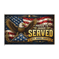 Proud to Have Served 60" × 36" Double-Sided Veteran Flag — Duty Honor Country