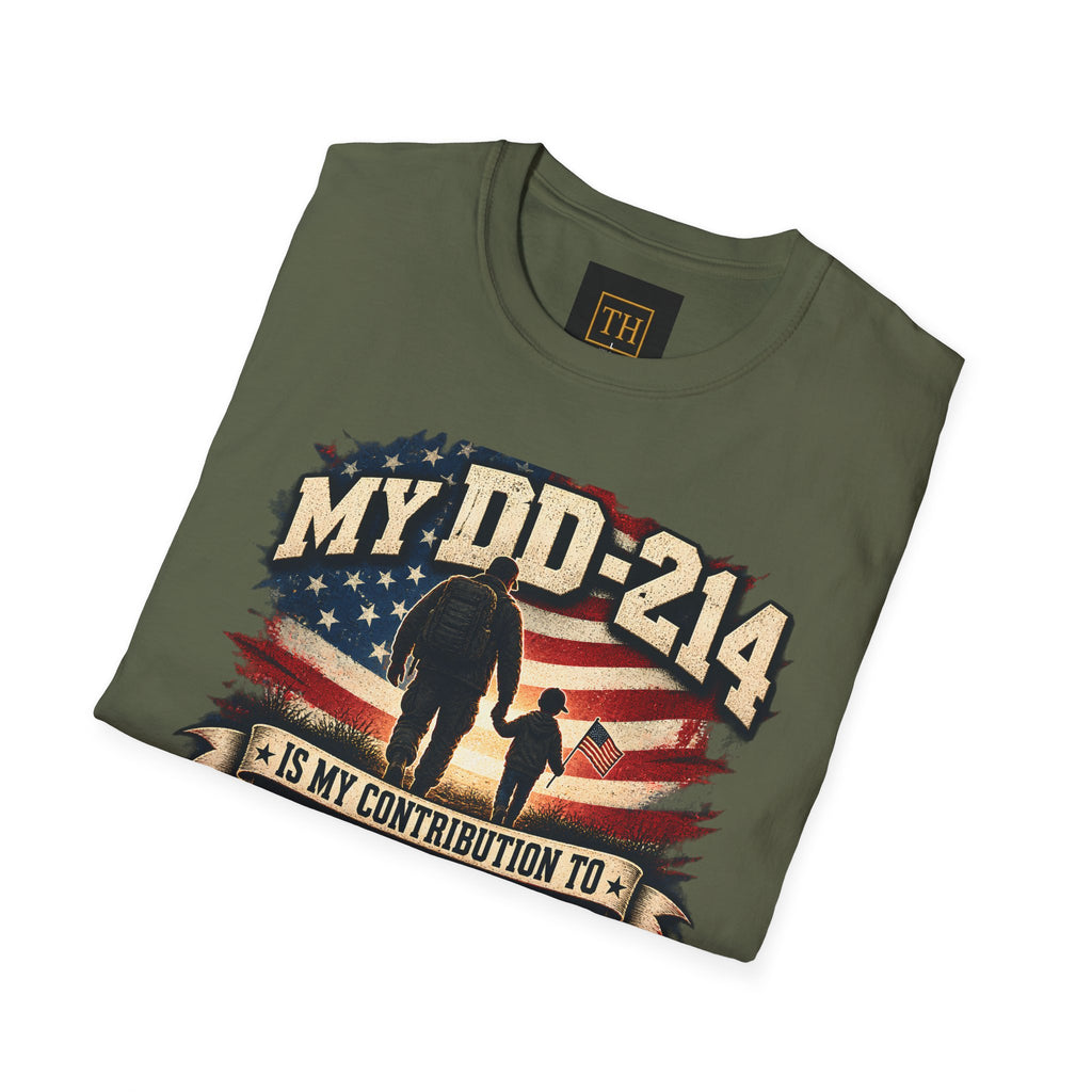 Veteran DD-214 Tribute T-Shirt — "My DD-214 Is My Contribution To 250 Years of American History"