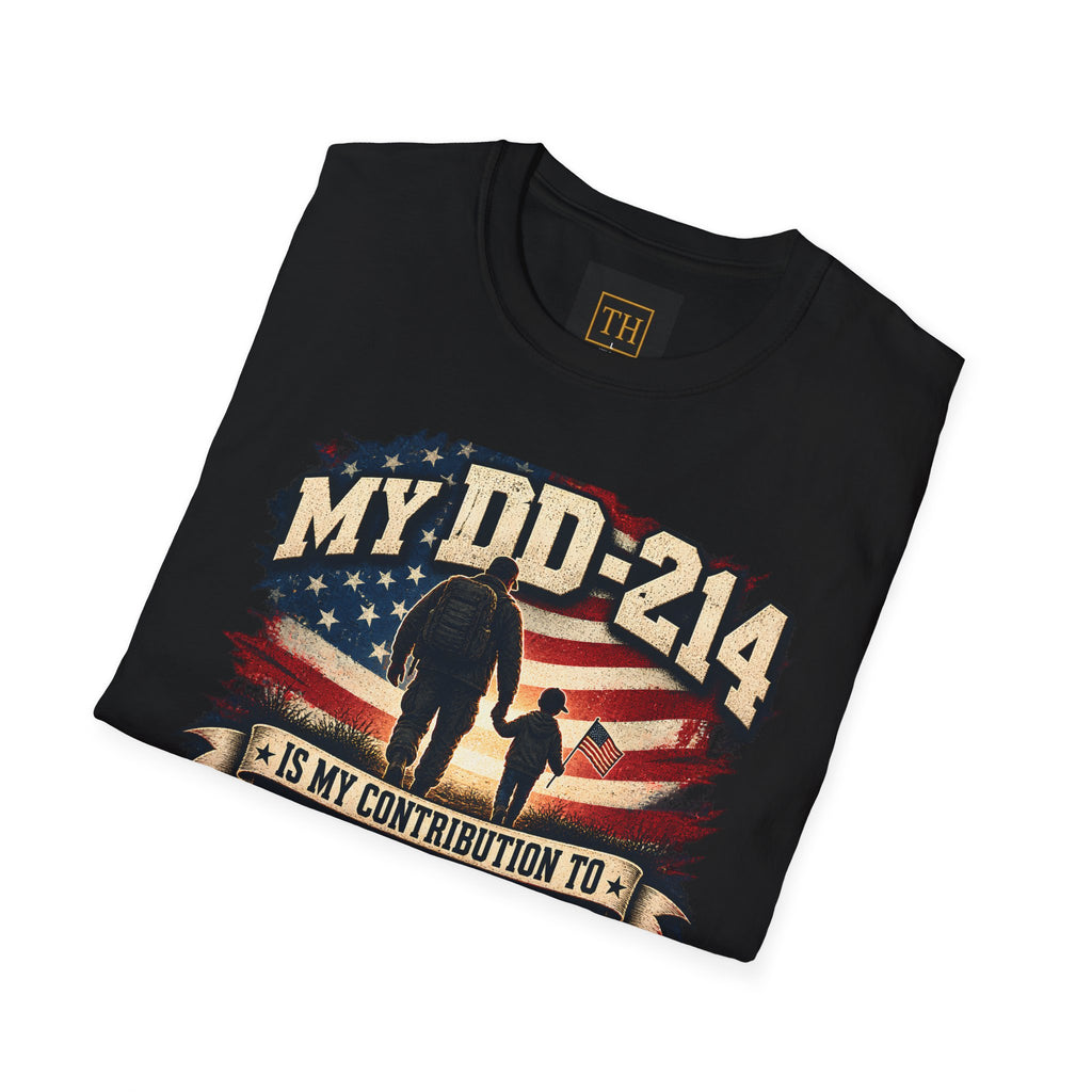 Veteran DD-214 Tribute T-Shirt — "My DD-214 Is My Contribution To 250 Years of American History"
