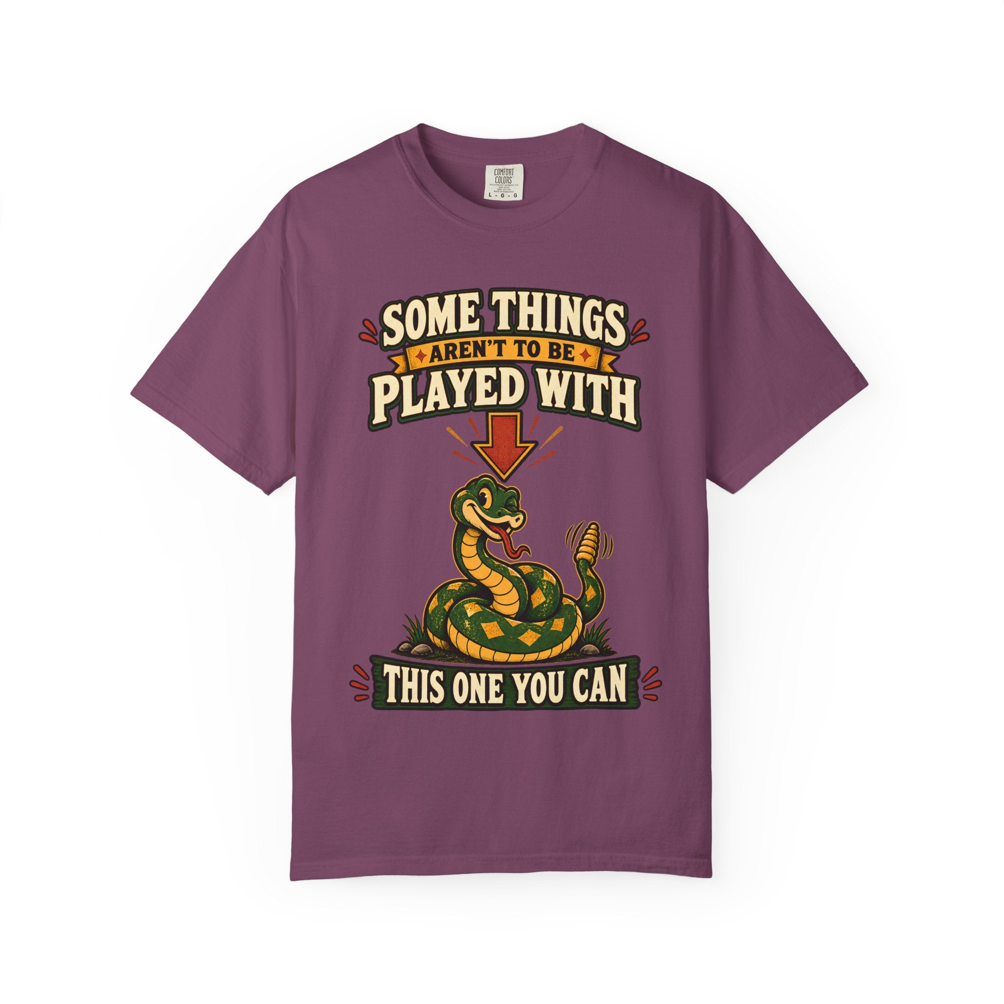 Snake Graphic T-Shirt | "Some Things Aren't to Be Played With, This One You Can" (I Won't Bite)