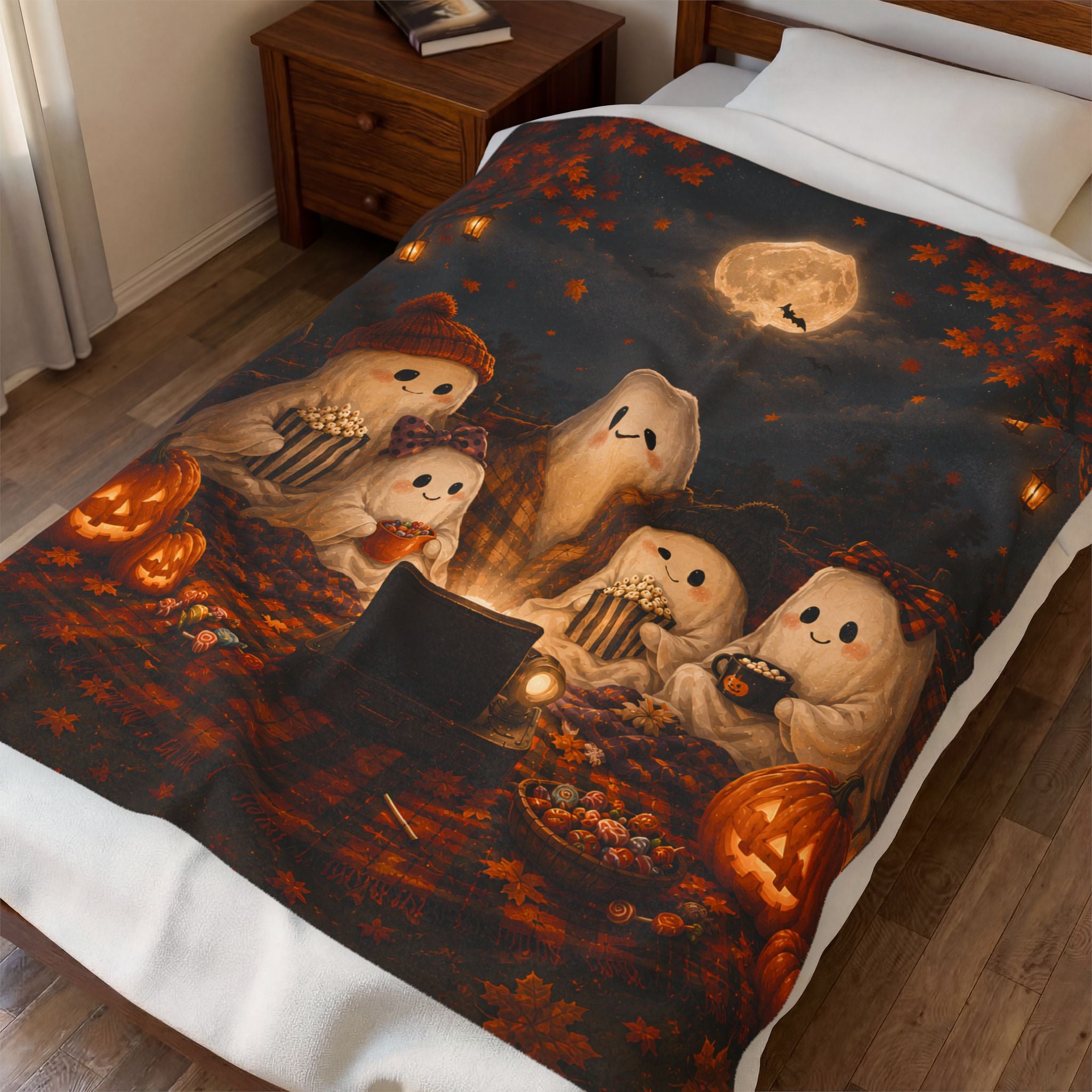 Boo Movie Night | Velveteen Plush Blanket