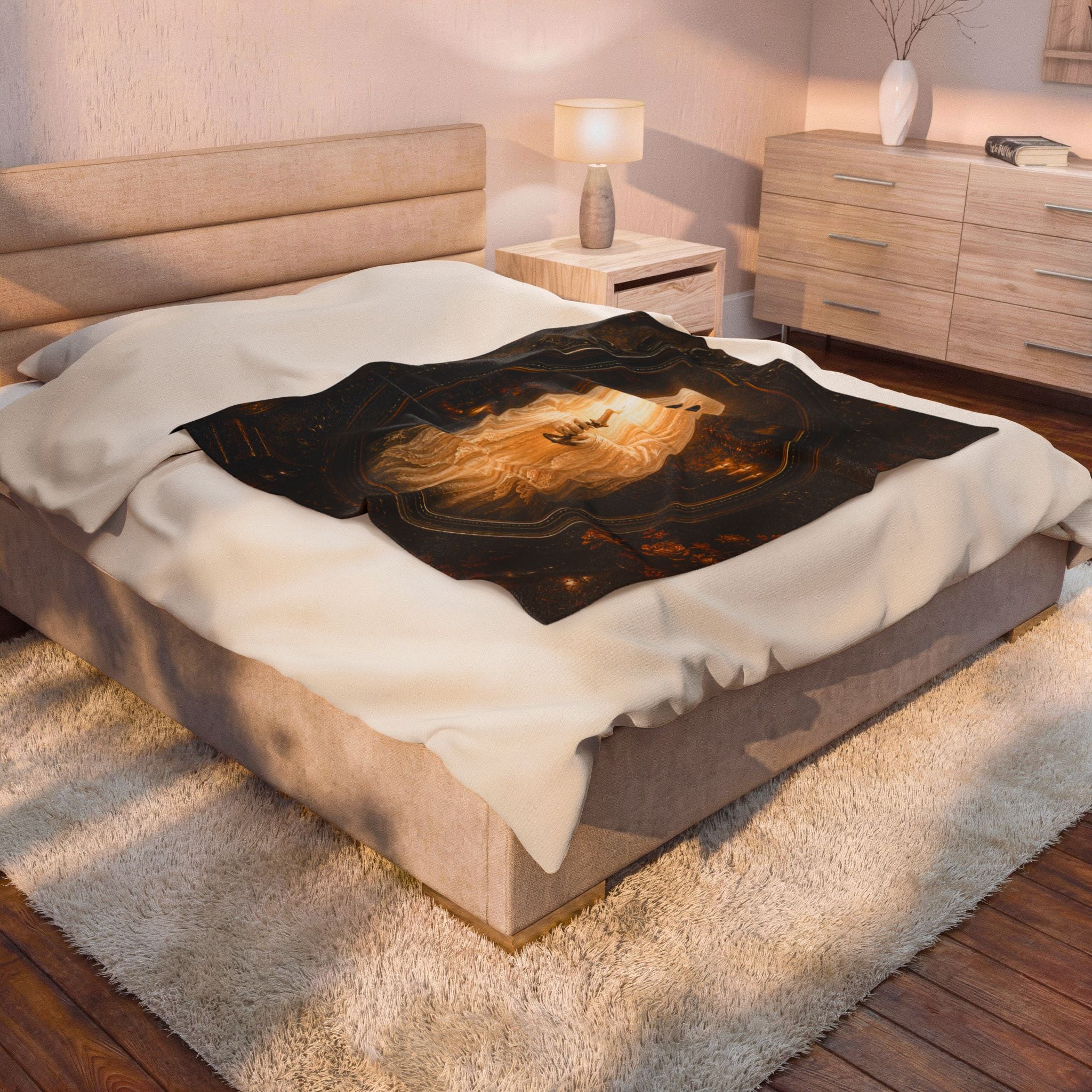 Boo Candle | Velveteen Plush Blanket