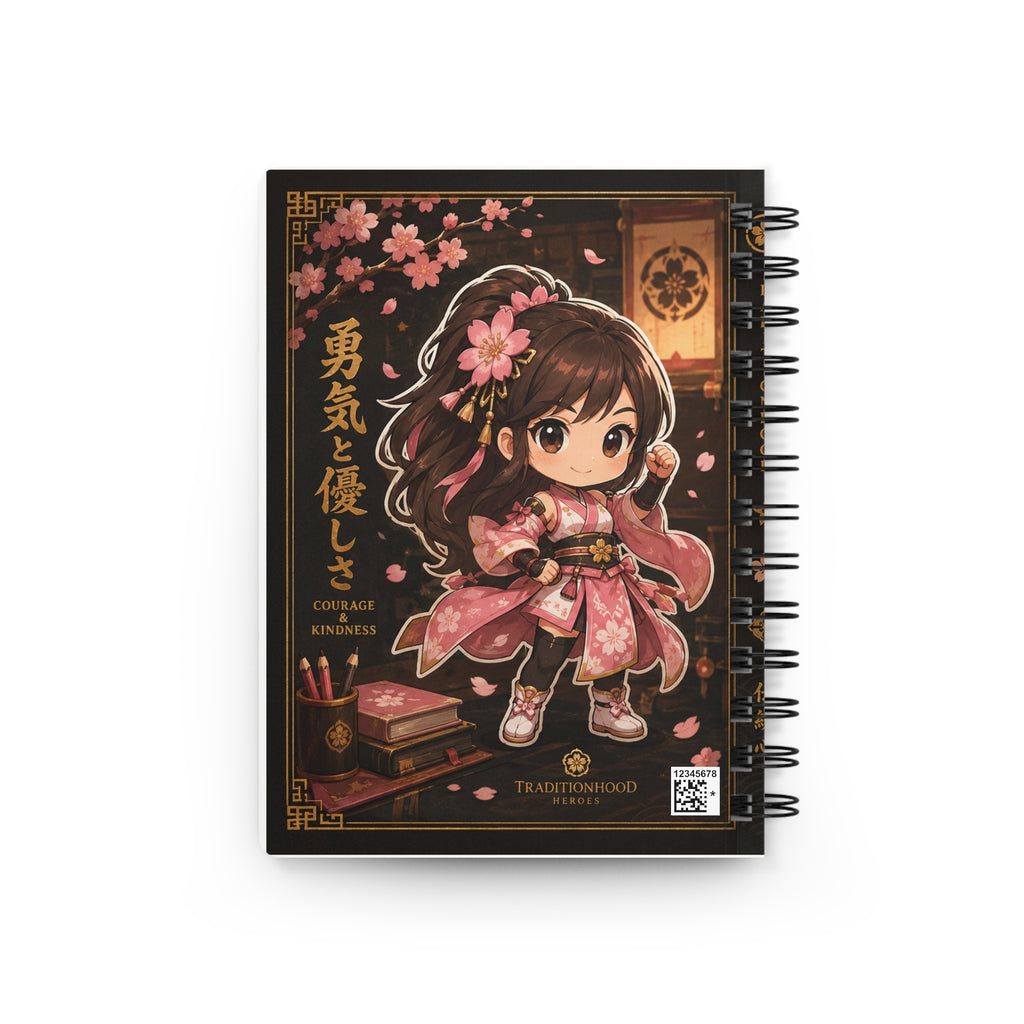 Chibi Samurai & Brave Blossom | Spiral Notebook