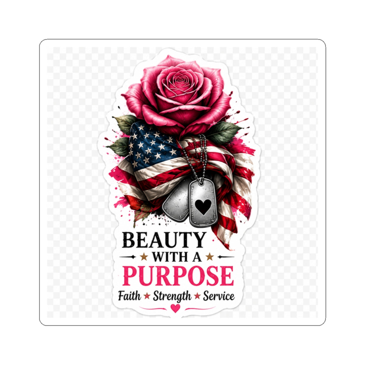 Beauty With a Purpose - Kiss-Cut Sticker