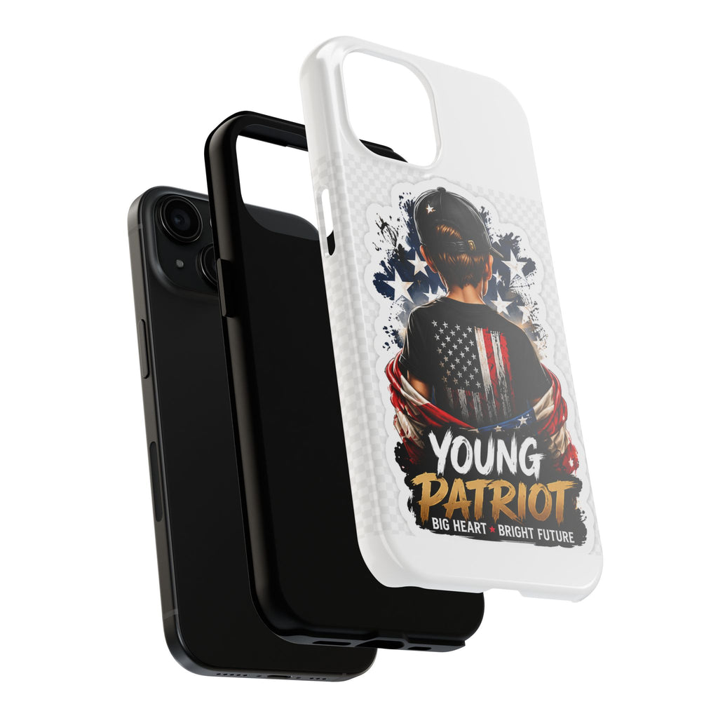 Young Patriot Tough Phone Case — American Flag Kid Design