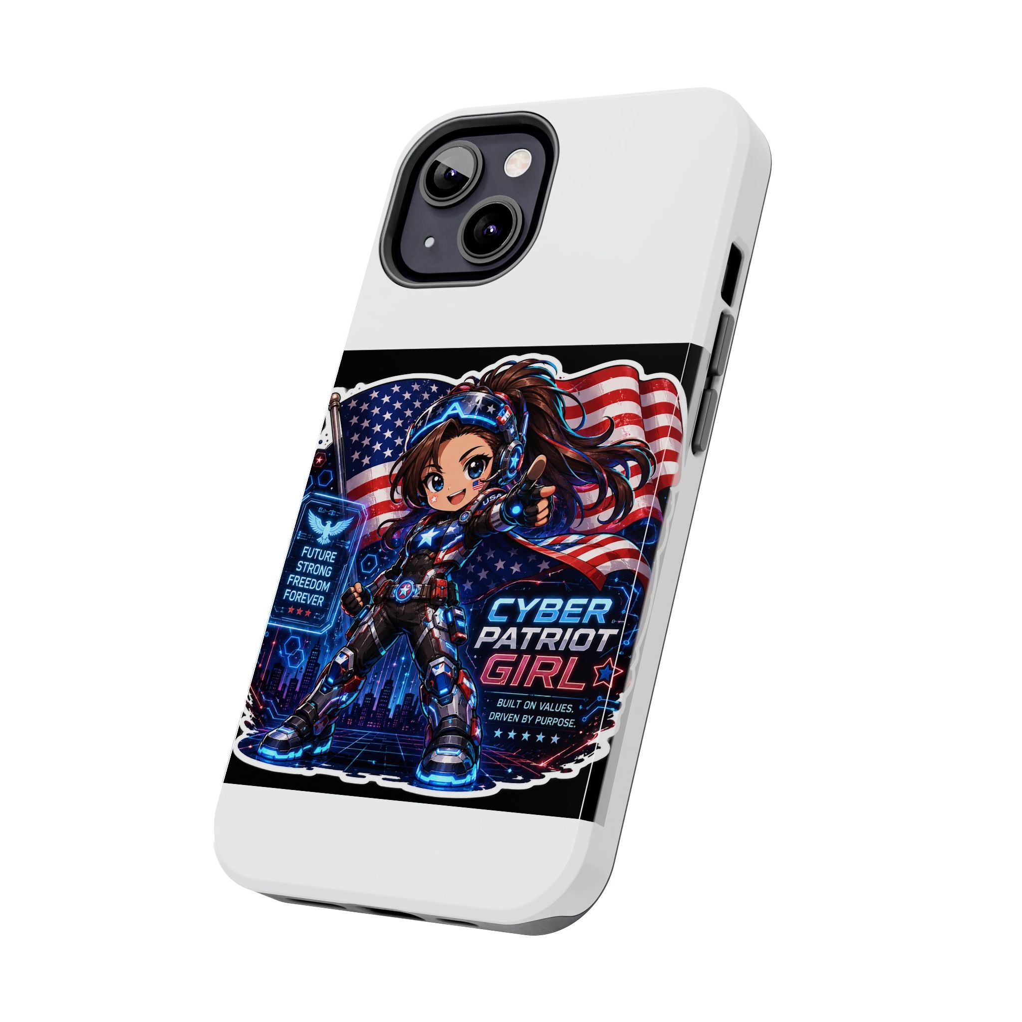 Cyber Patriot Girl | Tough Phone Case