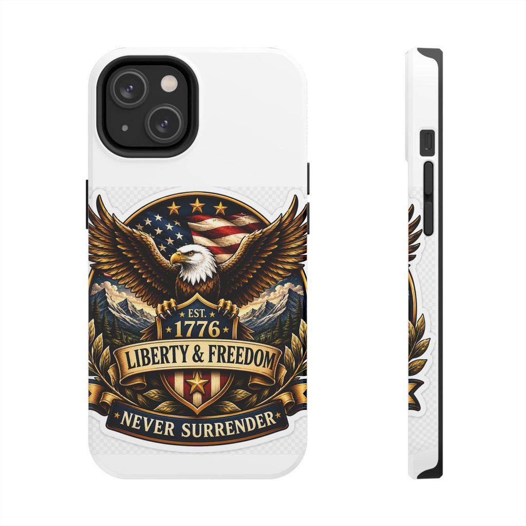 Patriotic Eagle Phone Case — "Liberty & Freedom 1776" Tough Protective Case