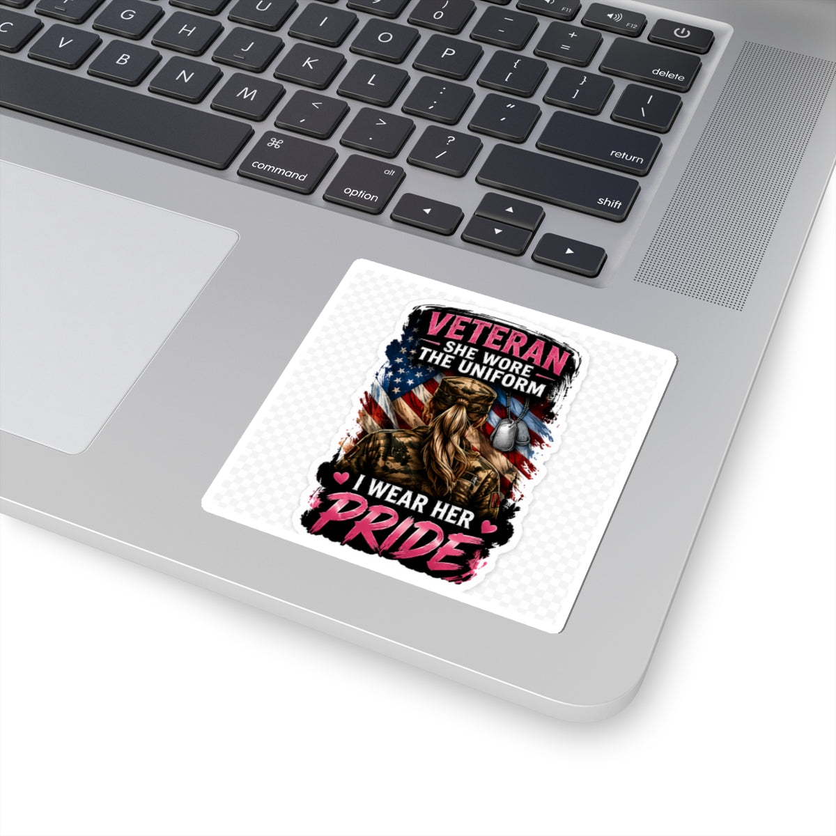 Veteran She Wore The Uniform Sticker — Kiss-Cut
