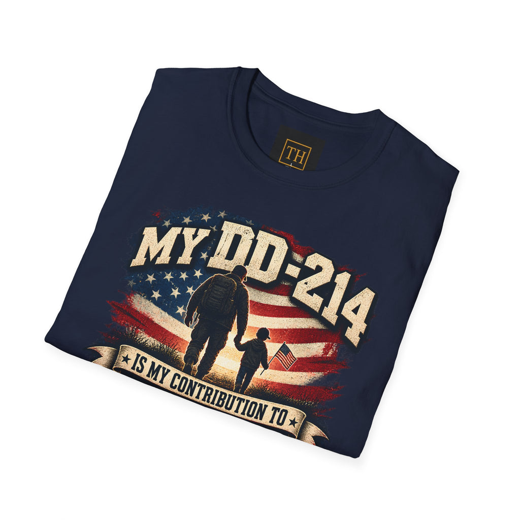 Veteran DD-214 Tribute T-Shirt — "My DD-214 Is My Contribution To 250 Years of American History"