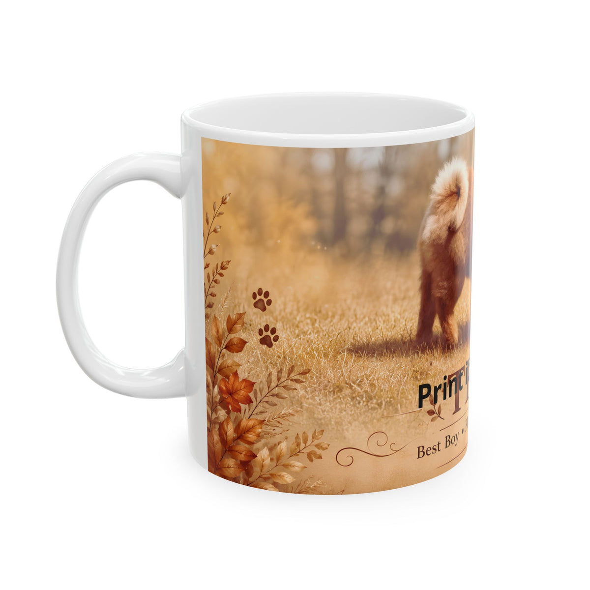 Personalized Dog Photo Mug | Custom Pet Name Ceramic Coffee Cup (11oz & 15oz)