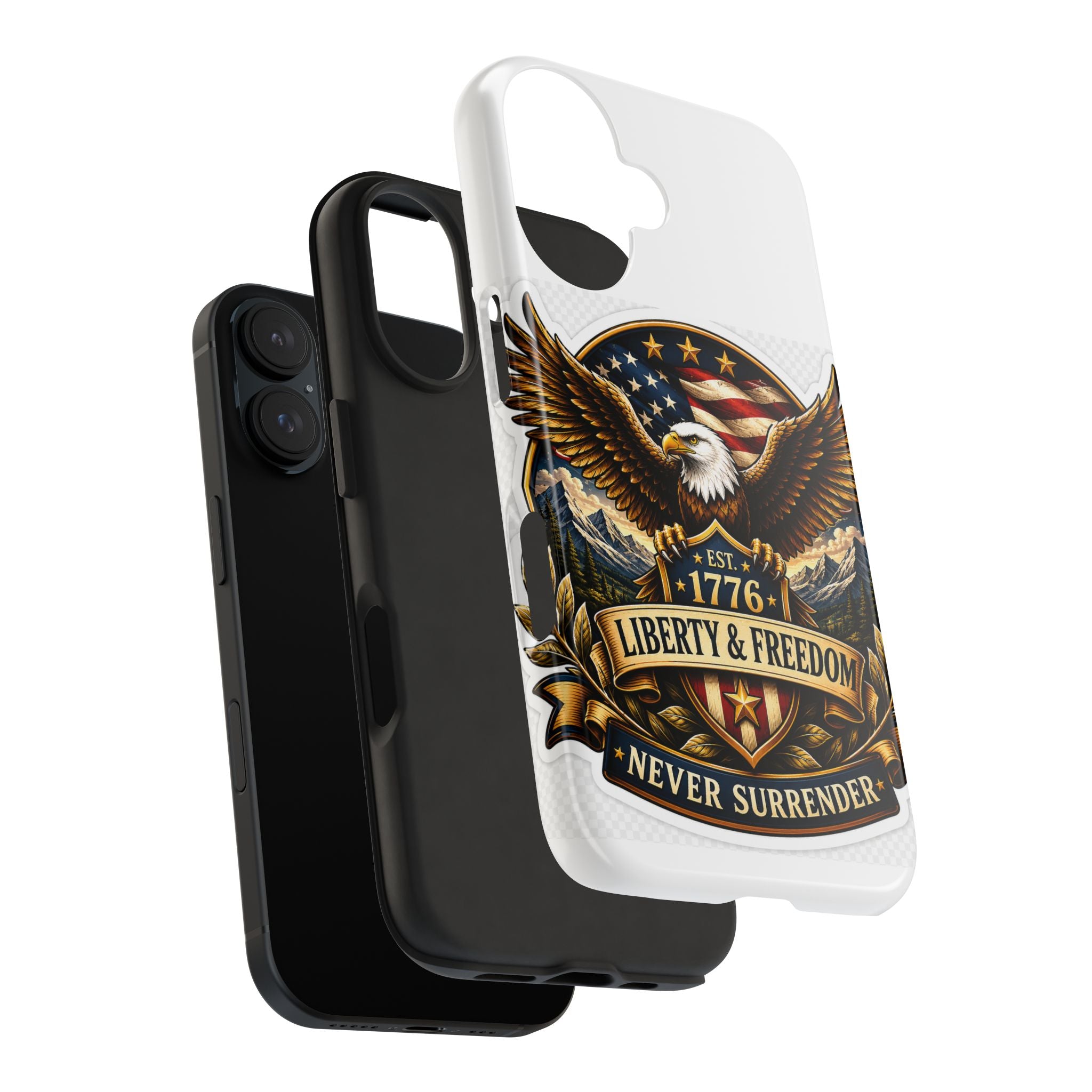 Patriotic Eagle Phone Case — "Liberty & Freedom 1776" Tough Protective Case