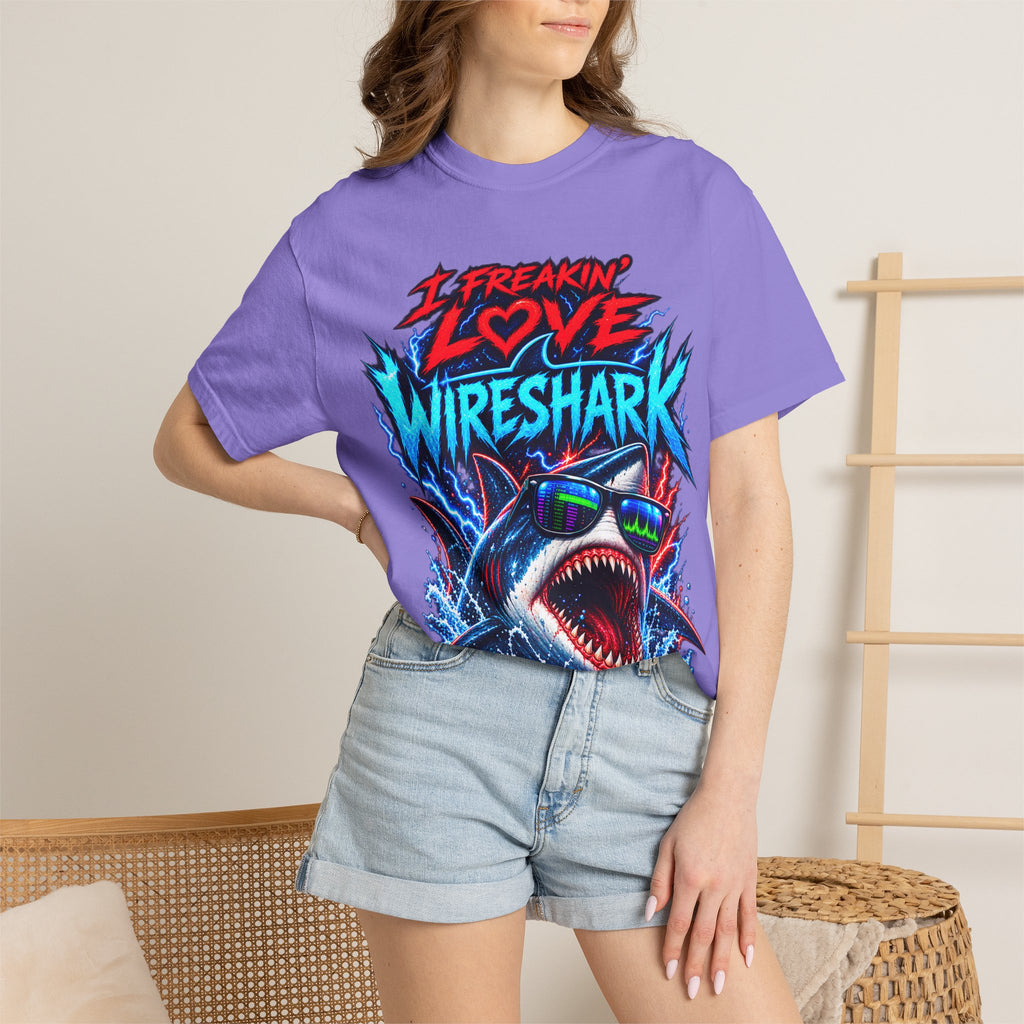 I Freakin' Love Wireshark T-Shirt | Retro Shark Network Tee (It's Not Working — "I Can't Connect!")