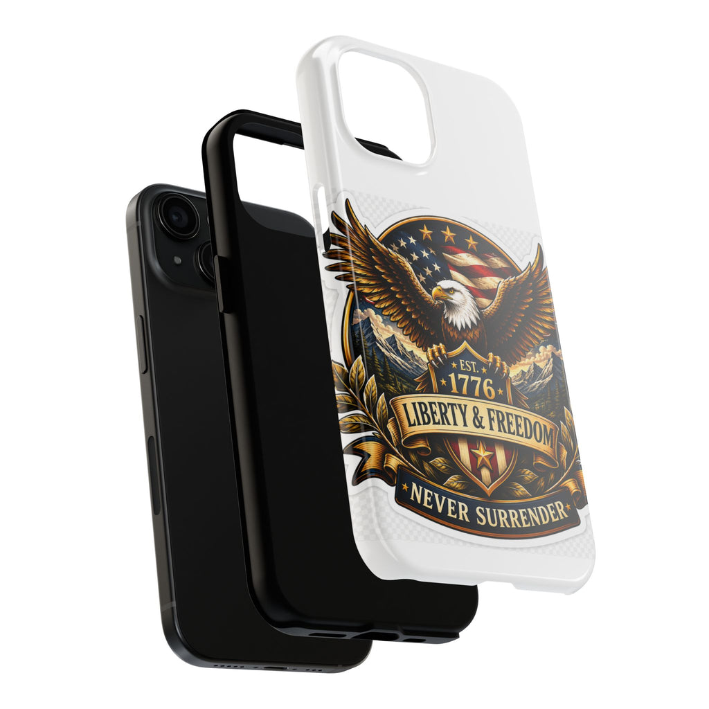 Patriotic Eagle Phone Case — "Liberty & Freedom 1776" Tough Protective Case