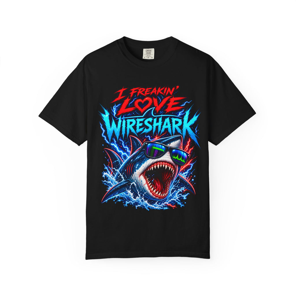 I Freakin' Love Wireshark T-Shirt | Retro Shark Network Tee (It's Not Working — "I Can't Connect!")
