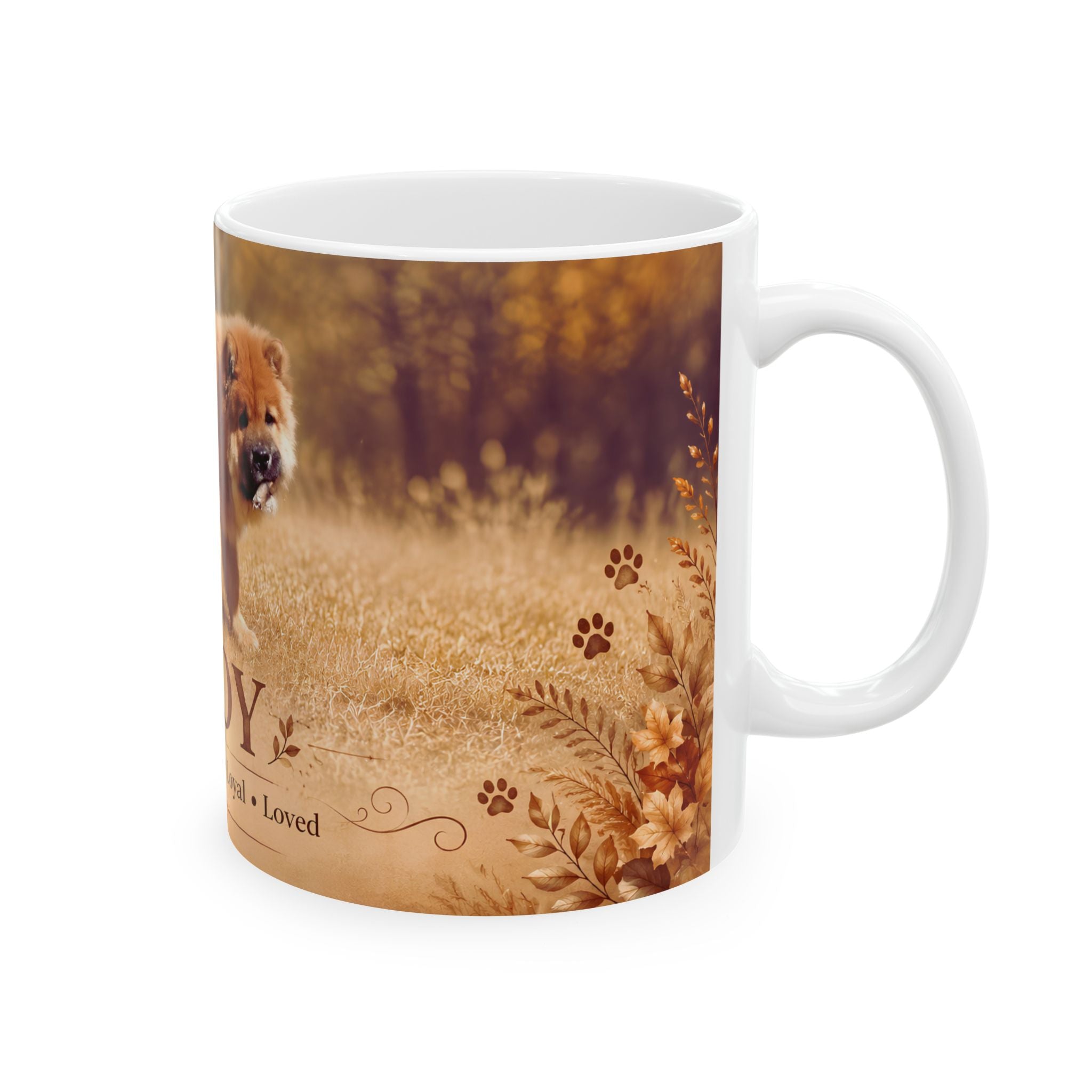Personalized Dog Photo Mug | Custom Pet Name Ceramic Coffee Cup (11oz & 15oz)