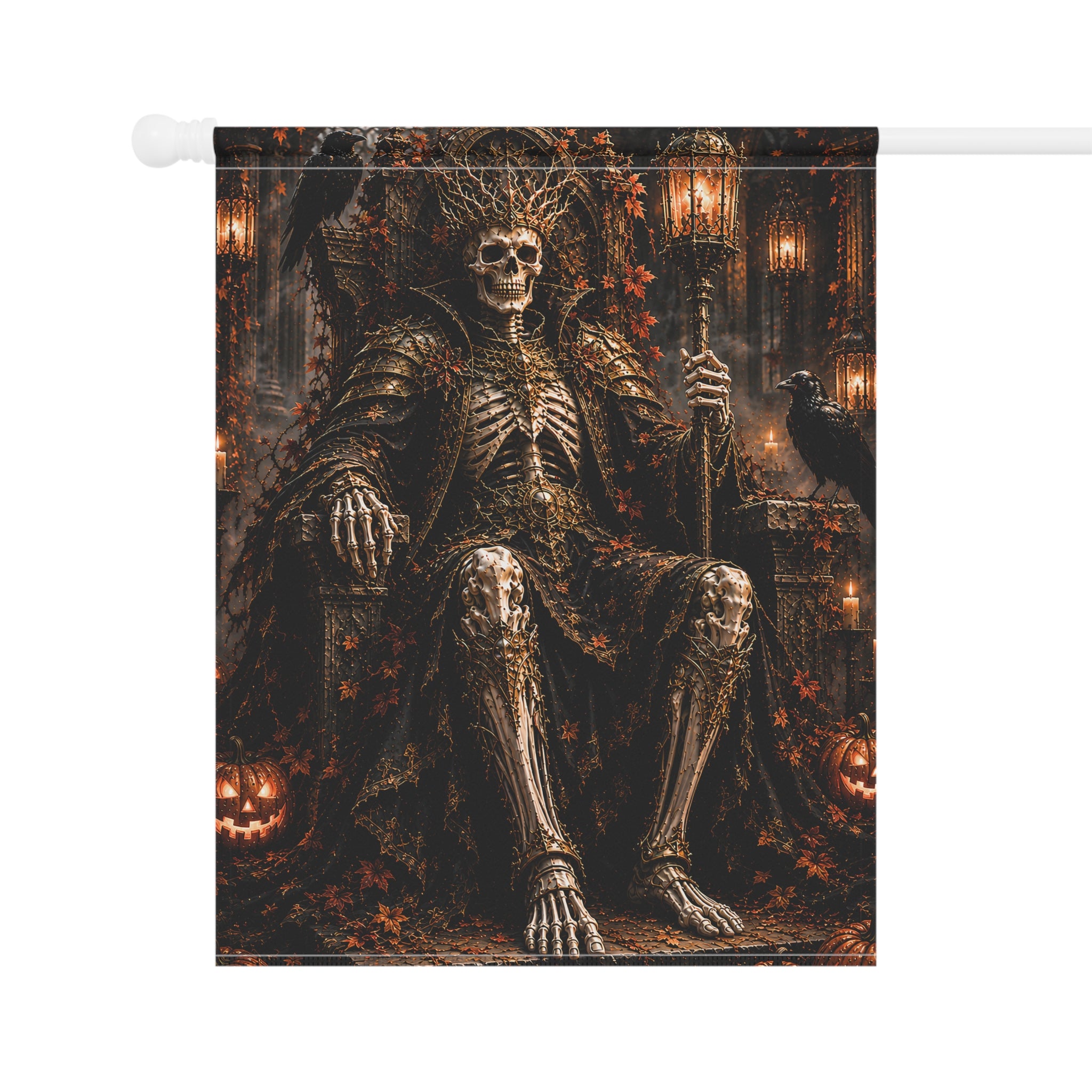 Skeleton King Halloween | Garden Flag