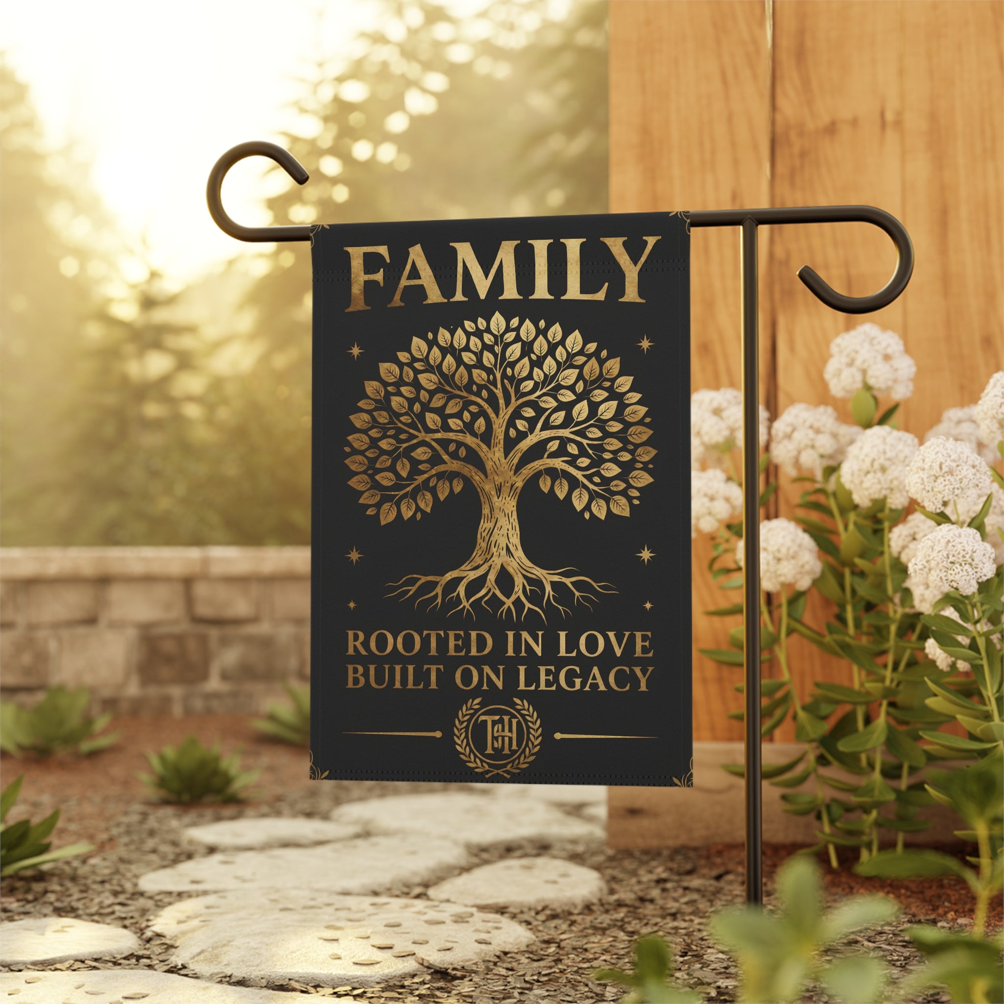 Family Heritage Garden Flag | Rooted in Love, Built on Legacy