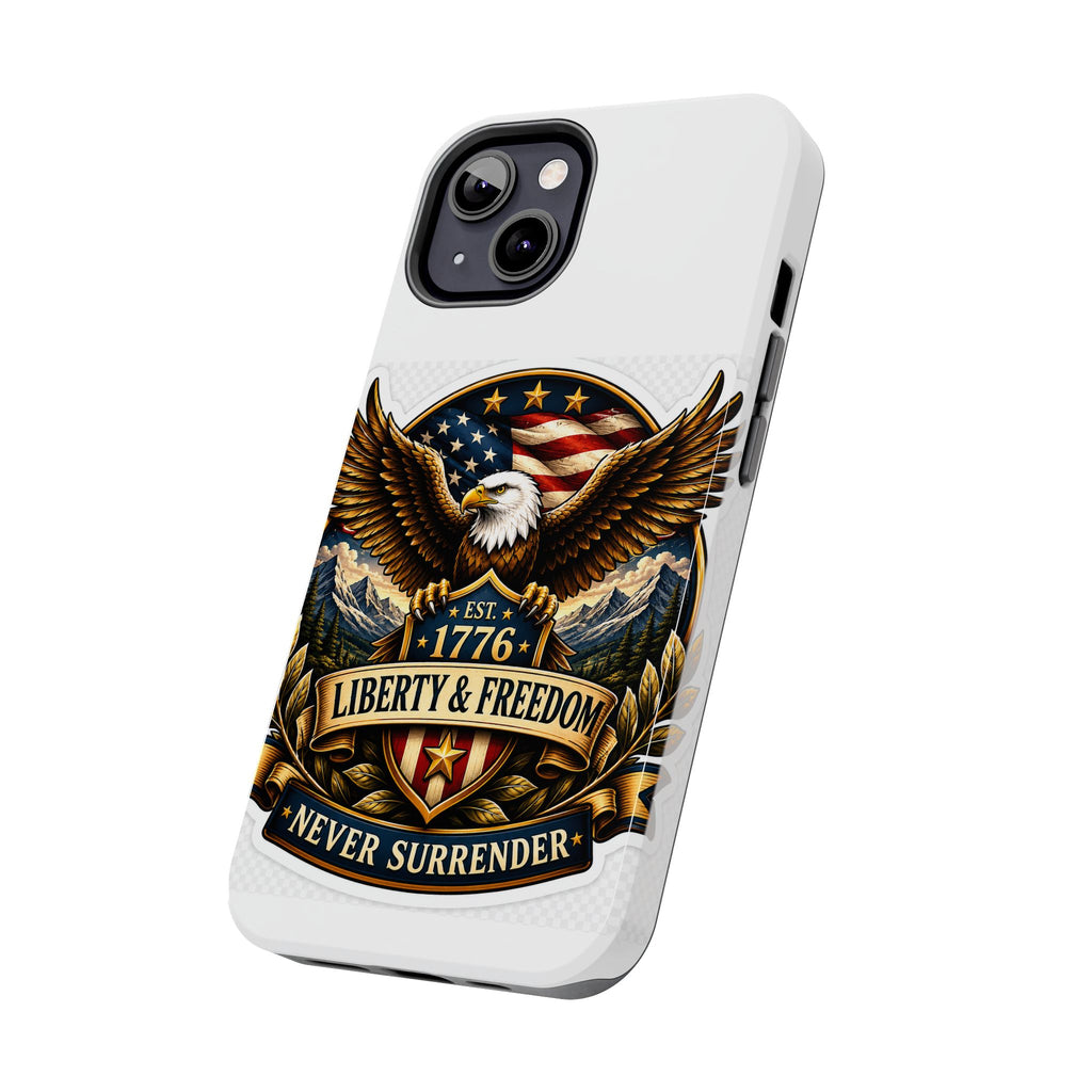 Patriotic Eagle Phone Case — "Liberty & Freedom 1776" Tough Protective Case