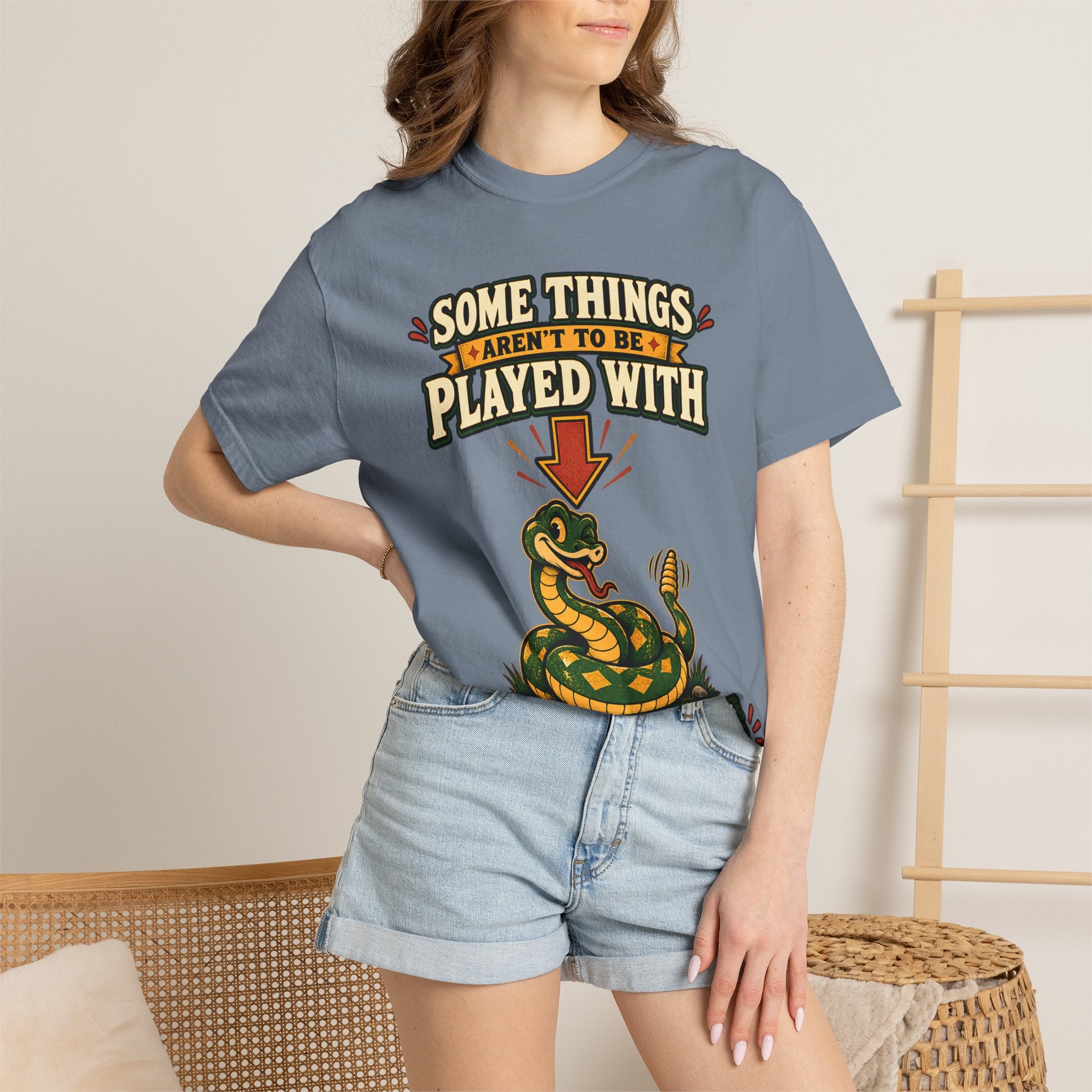 Snake Graphic T-Shirt | "Some Things Aren't to Be Played With, This One You Can" (I Won't Bite)