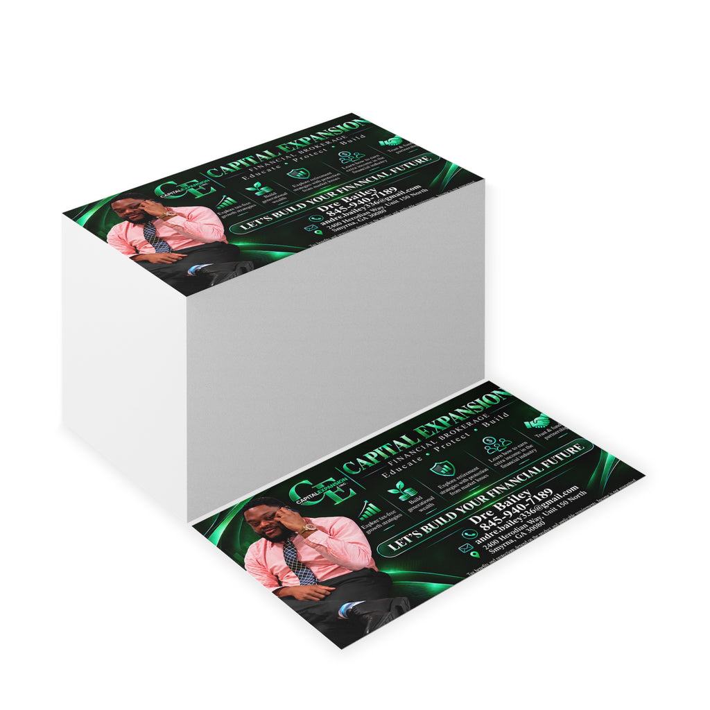 Dre Brown Business Cards – "Let’s Build Your Financial Future"