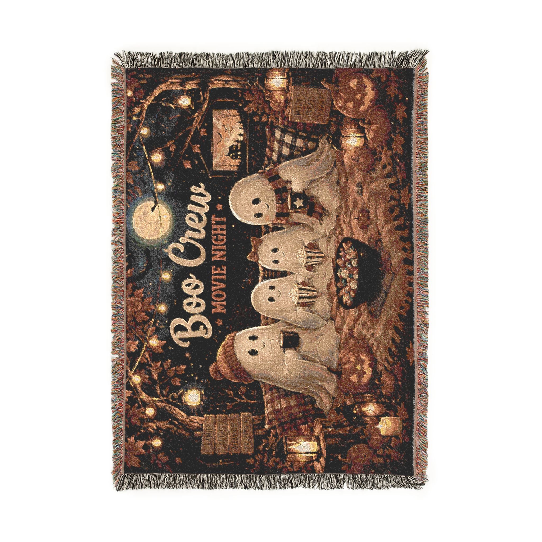Boo Crew Halloween Woven Blanket