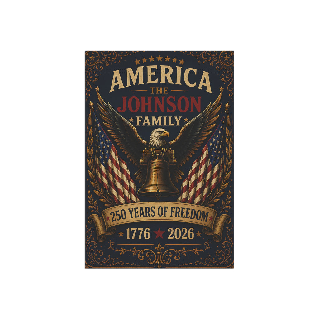 Personalized America 250 Family Heritage Garden Flag