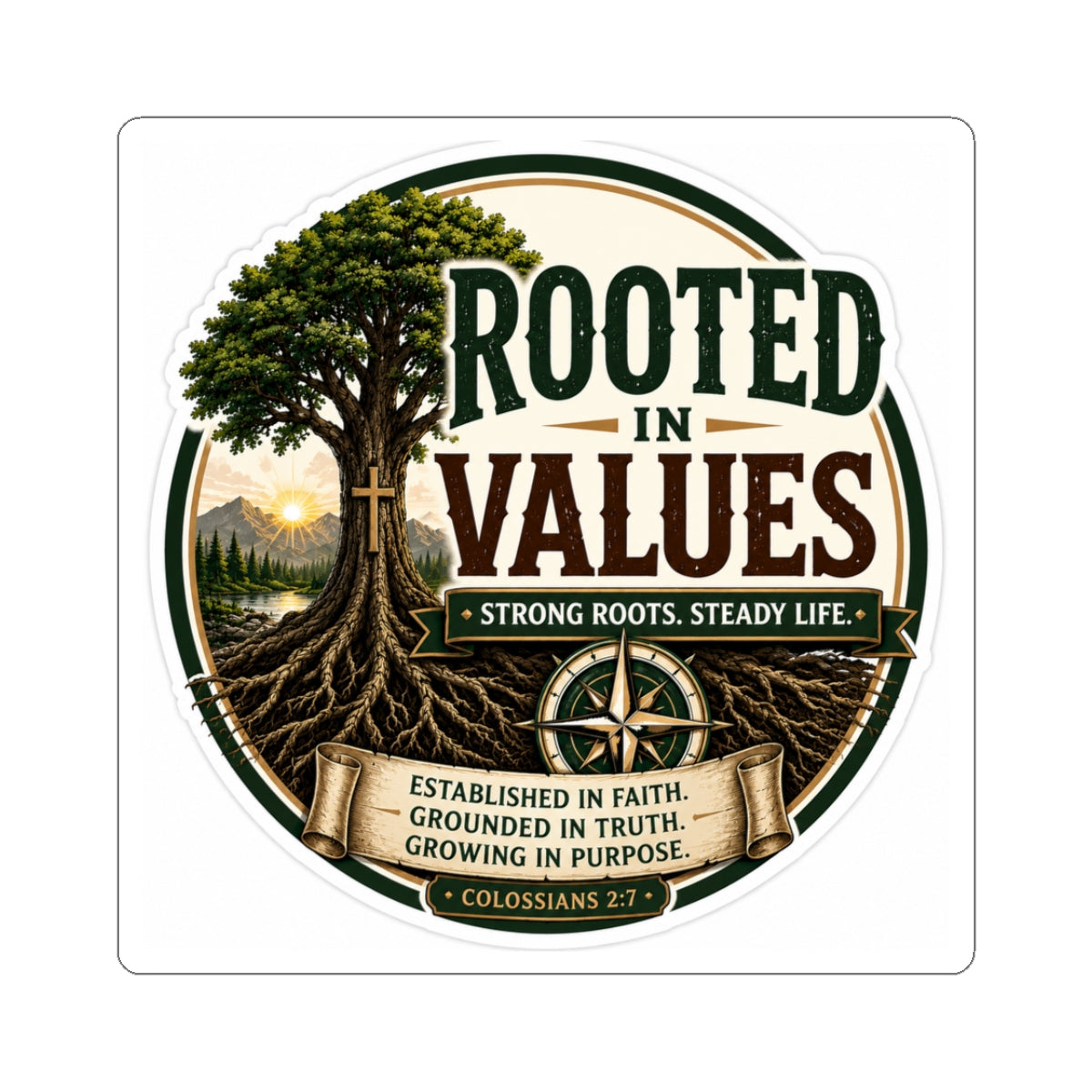 Rooted in Values - Kiss-Cut