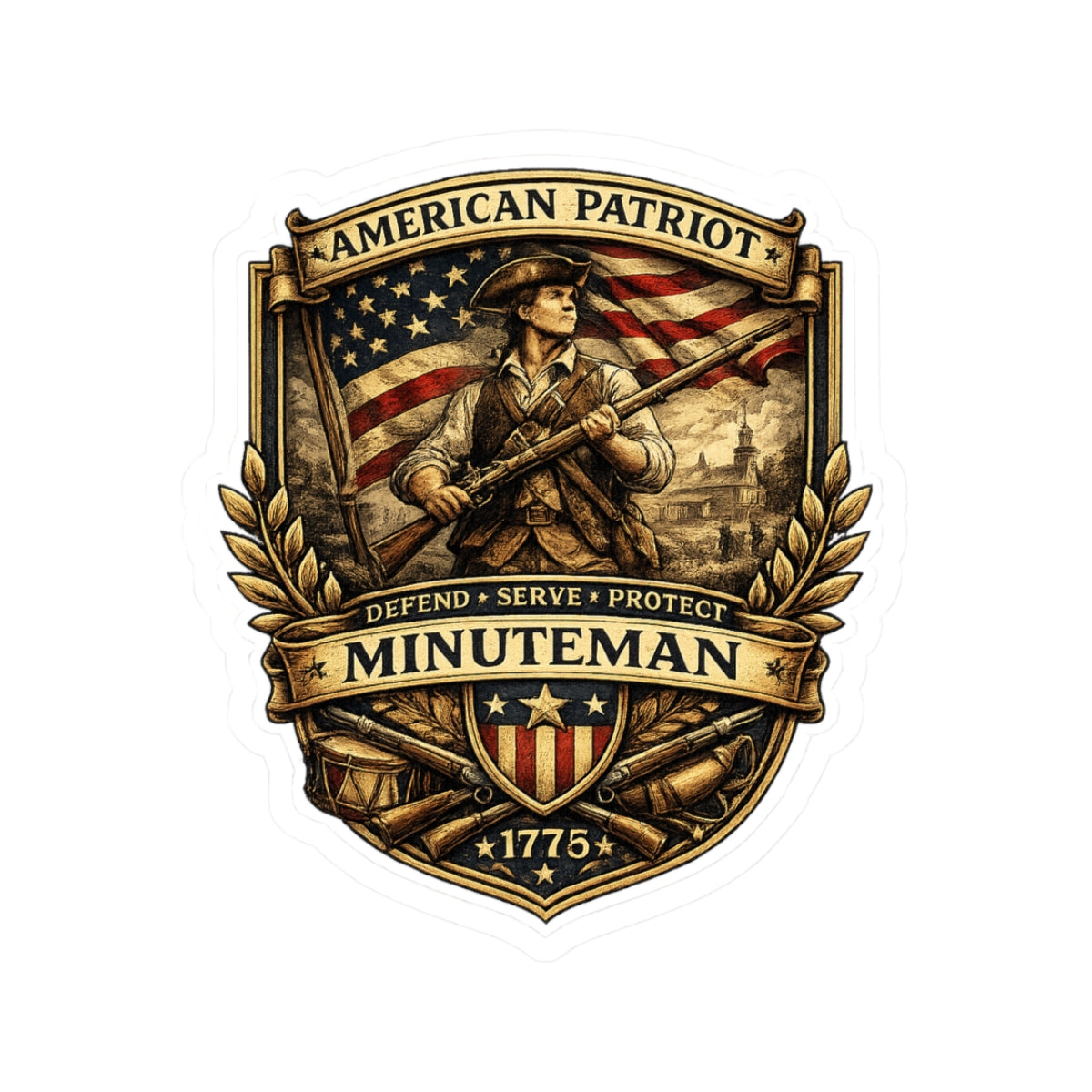 Minuteman American Patriot – Kiss-Cut