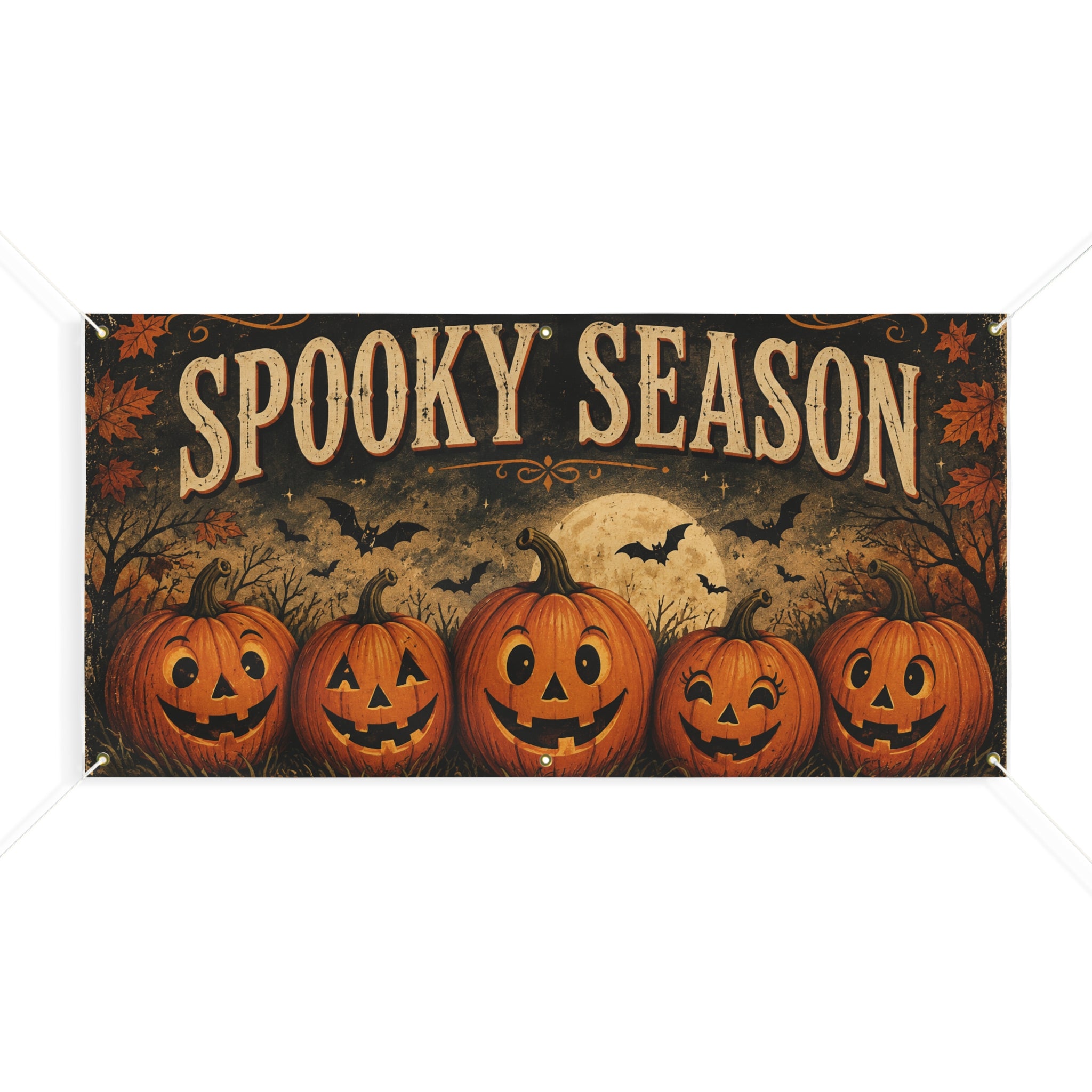 Spooky Season Pumpkin Banner - Halloween Outdoor/Indoor Decoration
