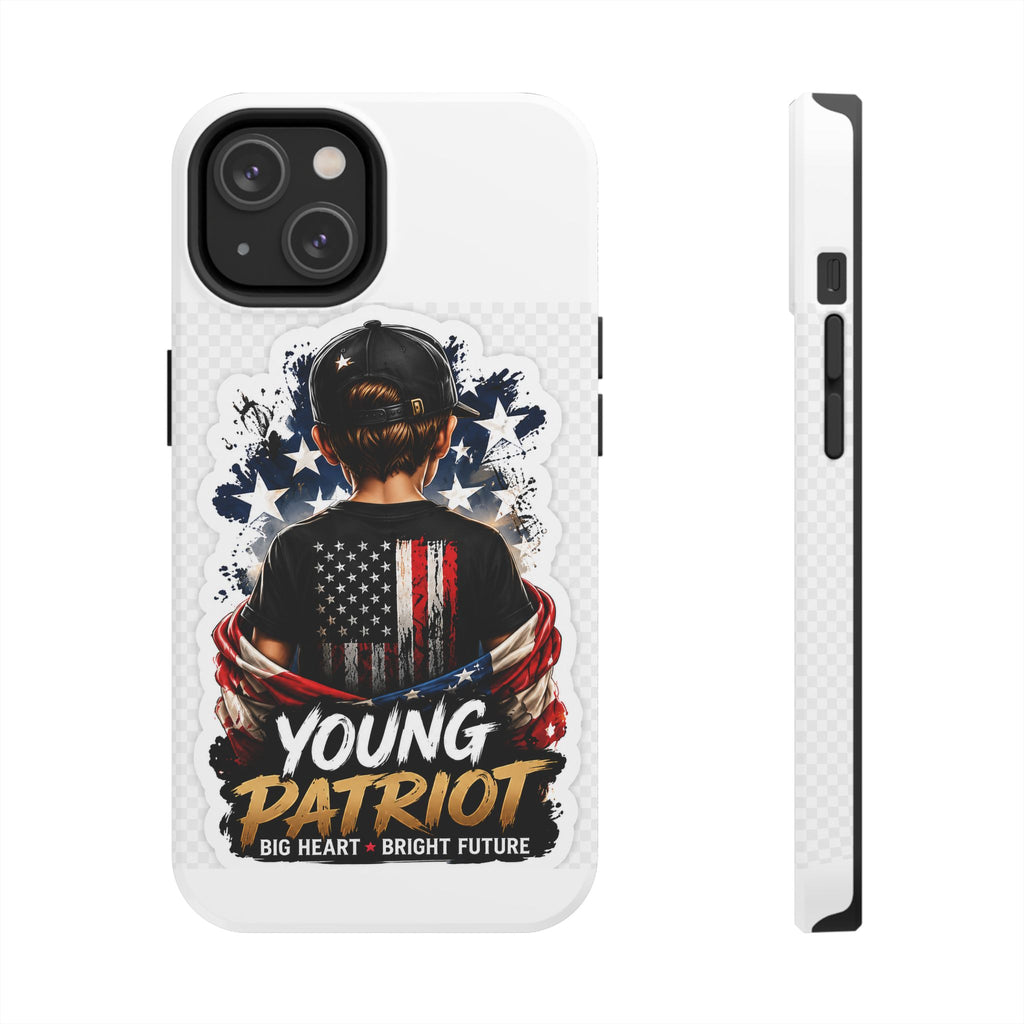 Young Patriot Tough Phone Case — American Flag Kid Design