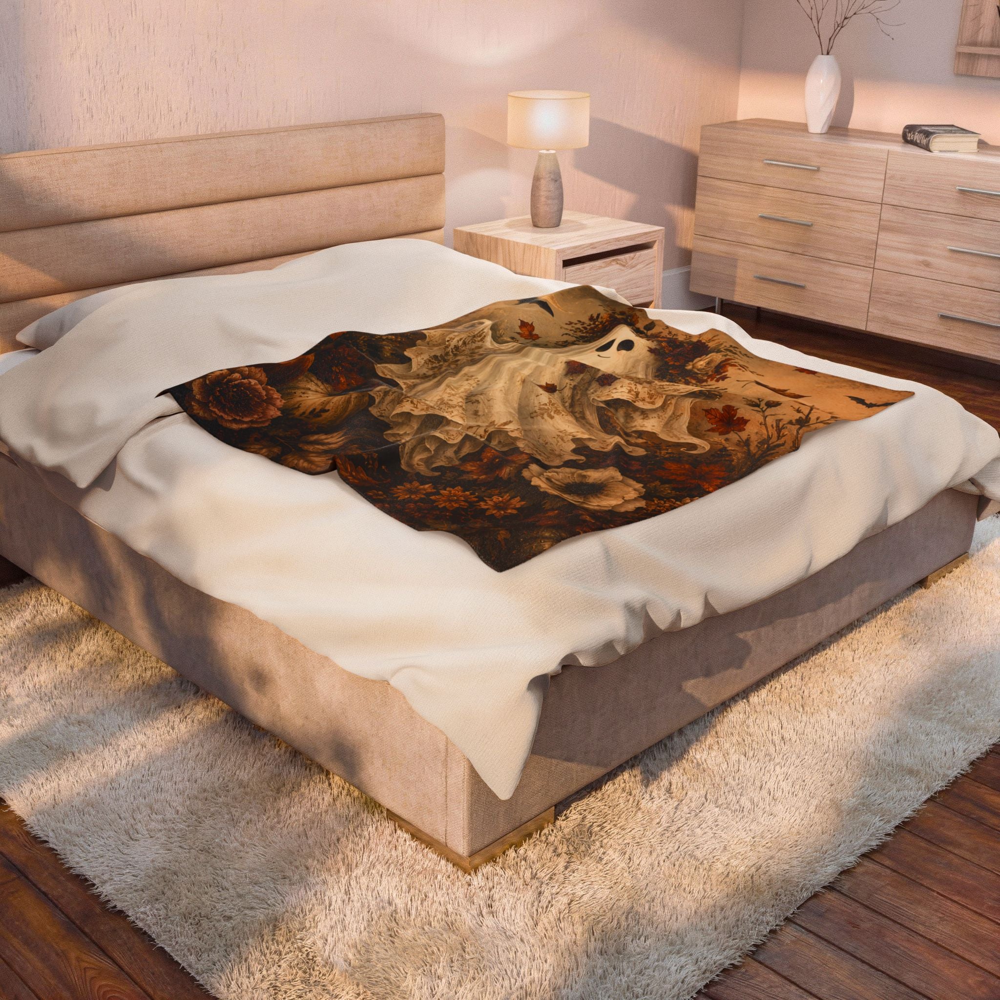 Floral Boot | Velveteen Blanket