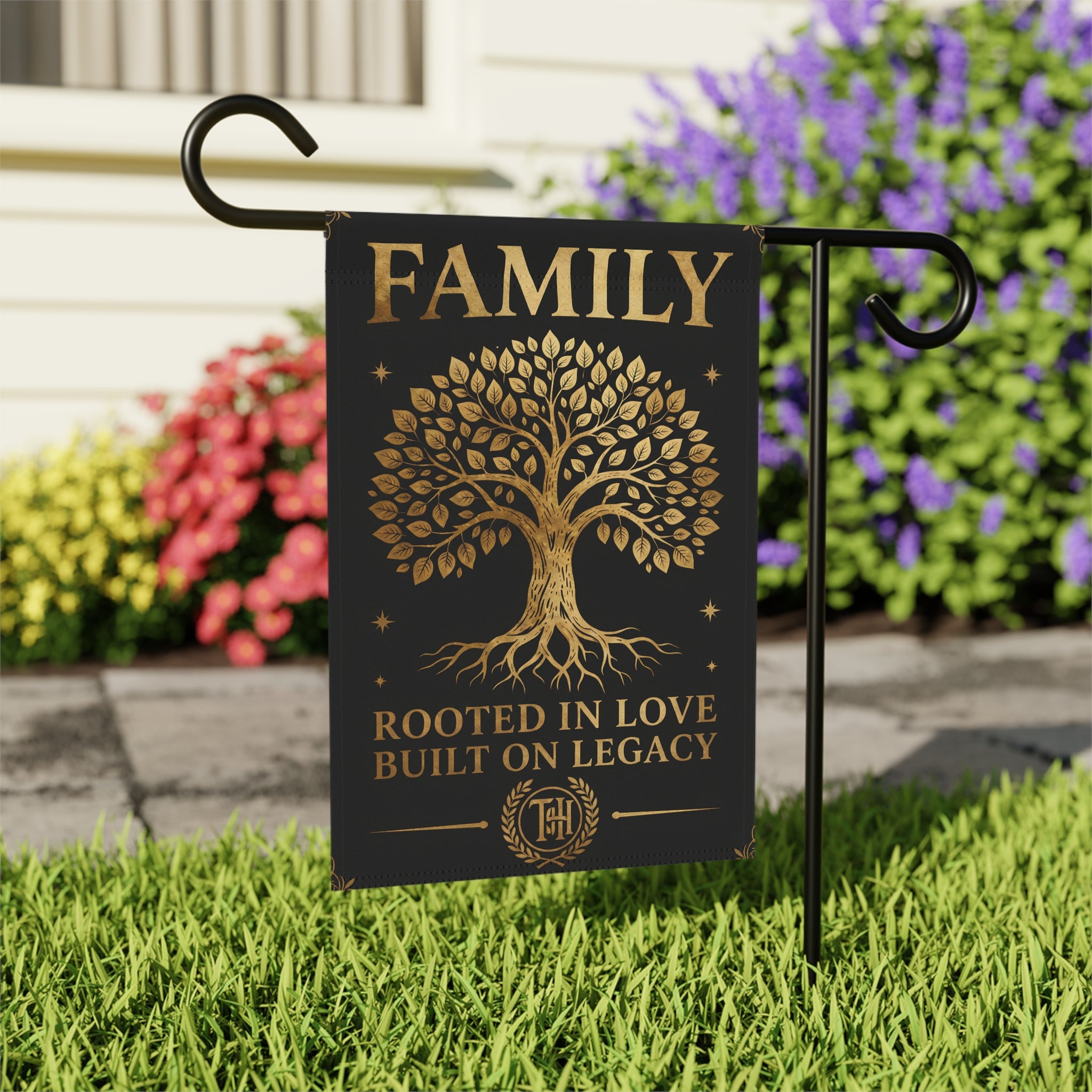 Family Heritage Garden Flag | Rooted in Love, Built on Legacy