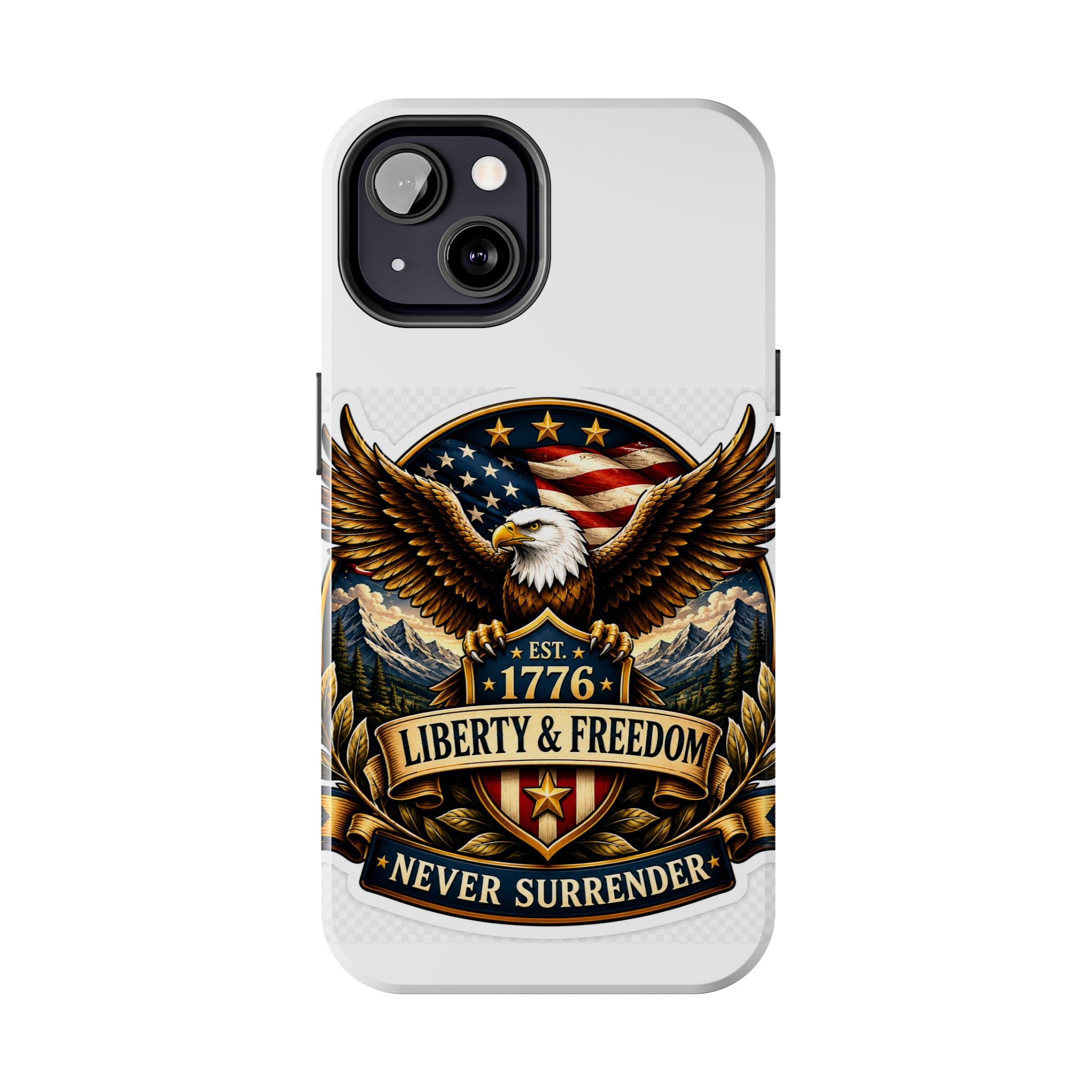 Patriotic Eagle Phone Case — "Liberty & Freedom 1776" Tough Protective Case