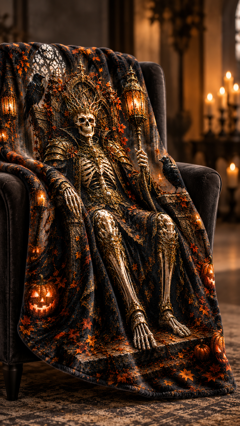 Bone King | Velveteen Plush Blanket