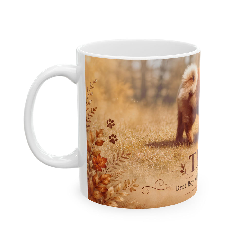 Personalized Dog Photo Mug | Custom Pet Name Ceramic Coffee Cup (11oz & 15oz)