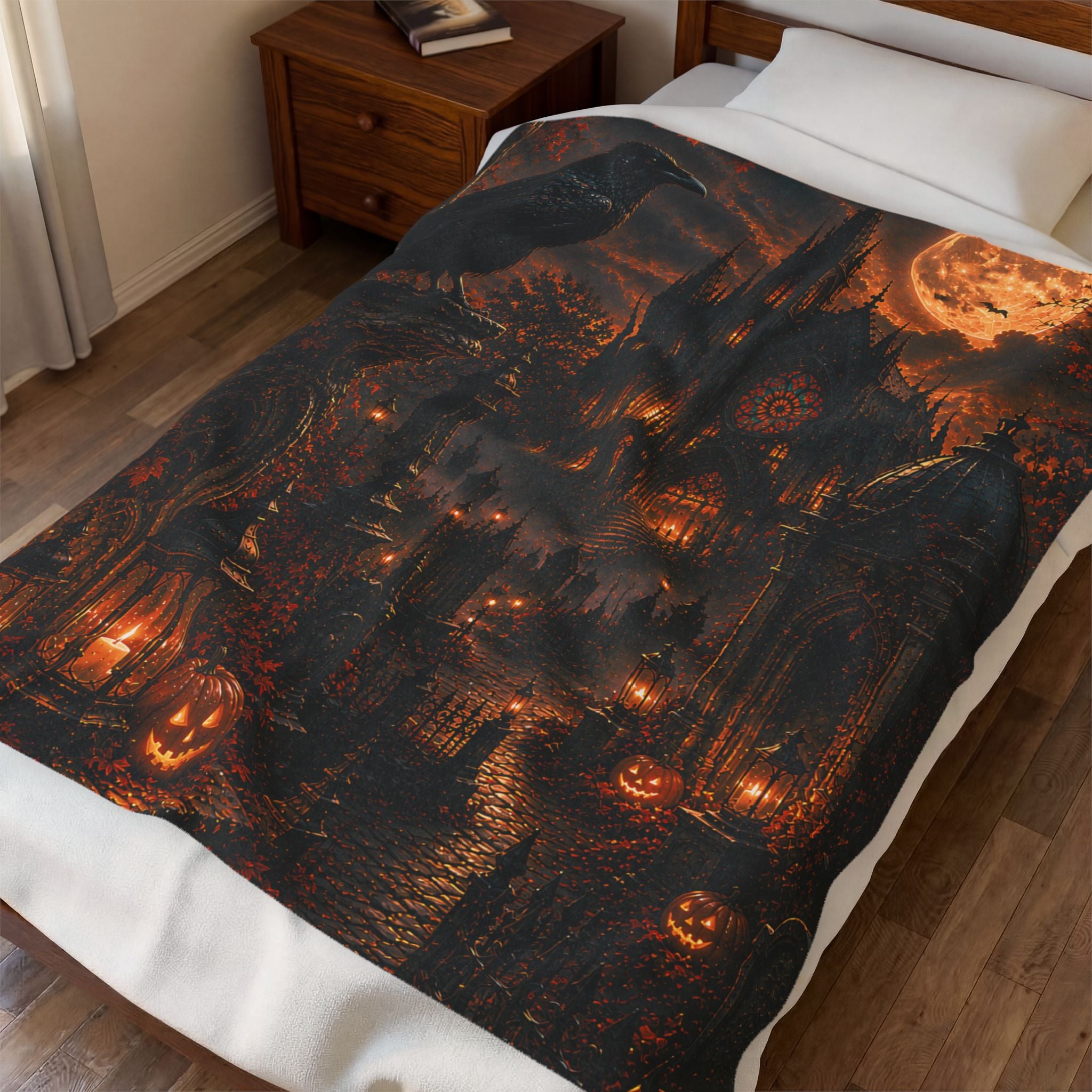 Raven Cathedral | Velveteen Plush Blanket