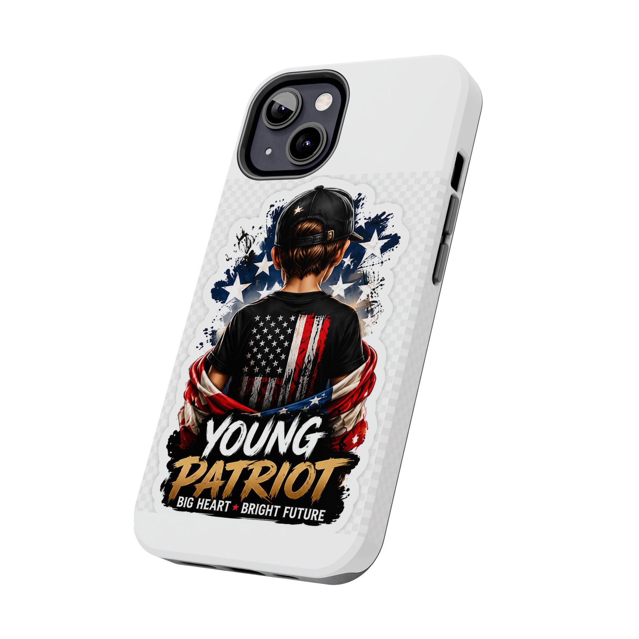 Young Patriot Tough Phone Case — American Flag Kid Design