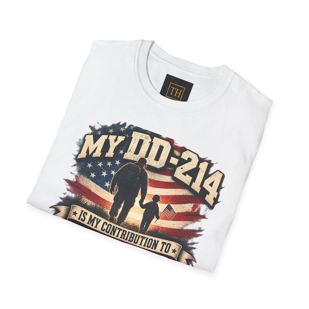 Veteran DD-214 Tribute T-Shirt — "My DD-214 Is My Contribution To 250 Years of American History"