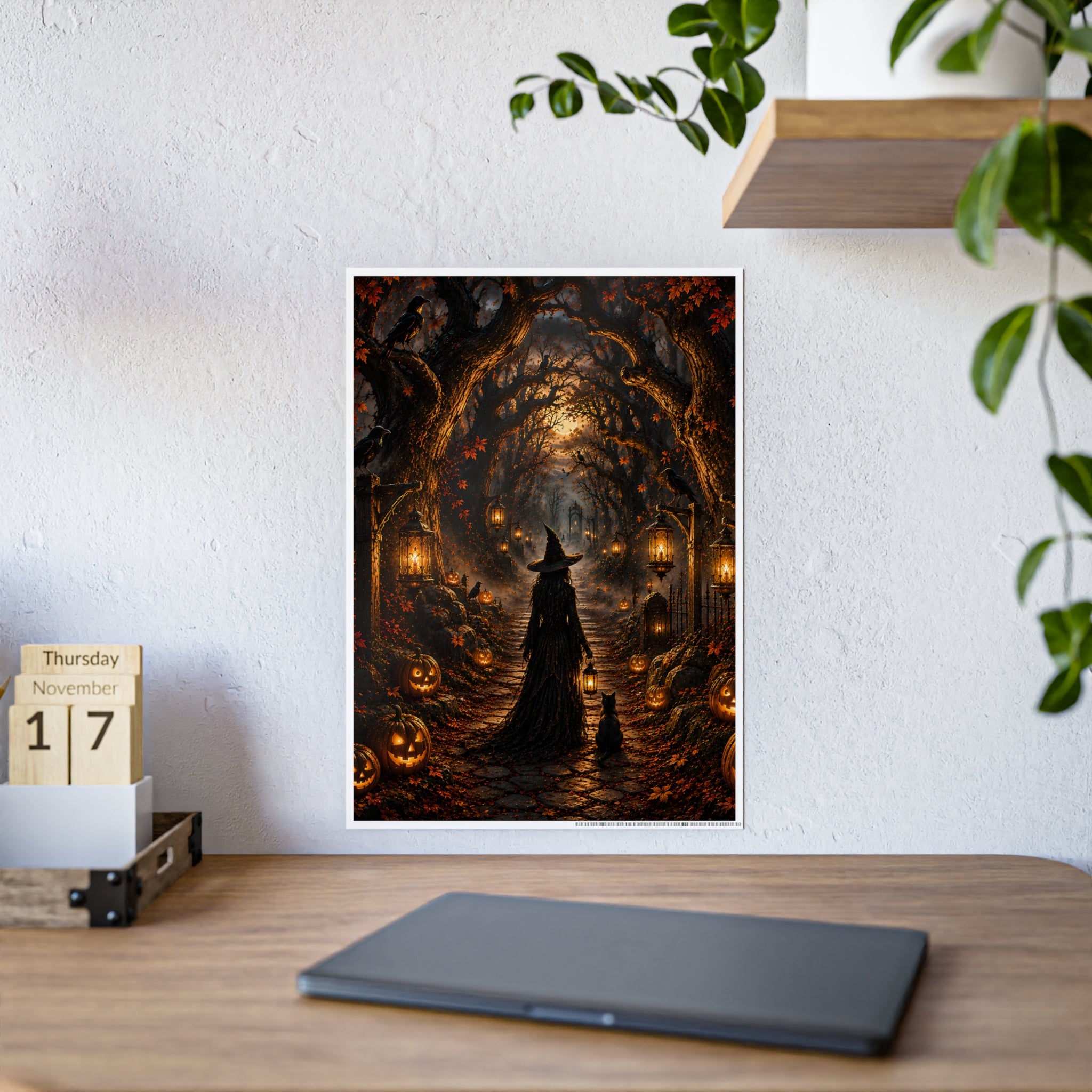 Hollowed Woods Witch | Poster Pumpkin Path Wall Art