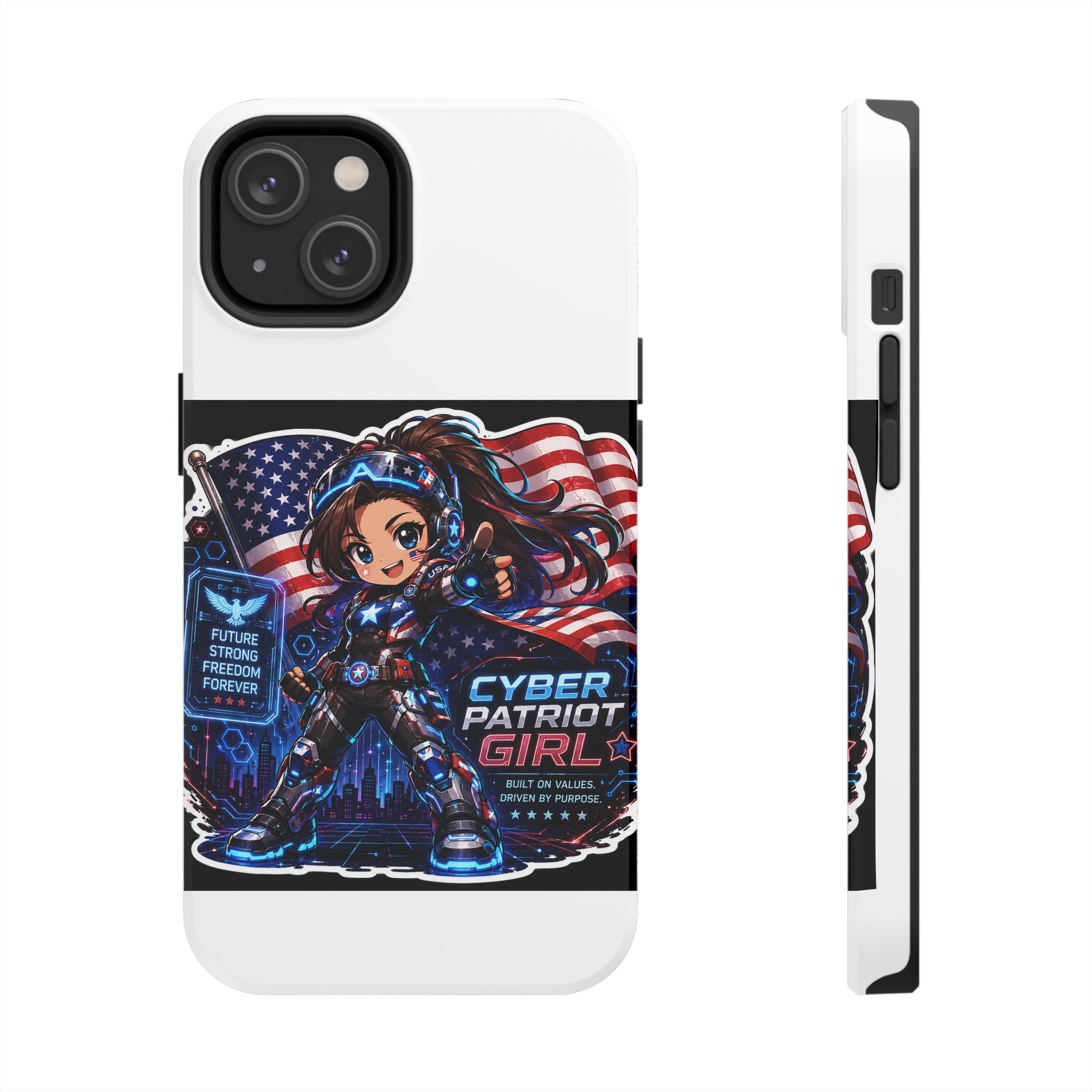 Cyber Patriot Girl | Tough Phone Case
