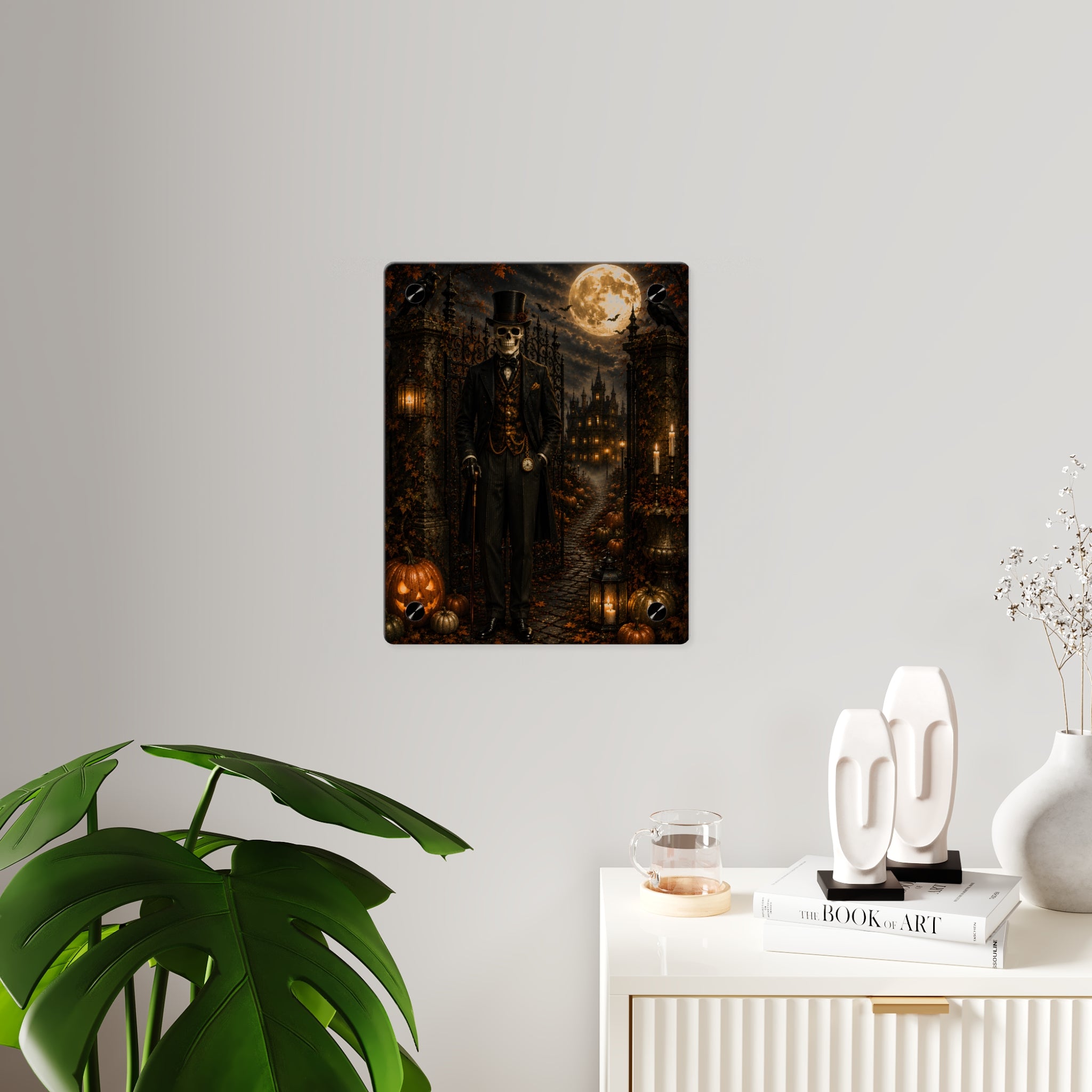 Gentleman Jack Acrylic Wall Art Panel | Dapper Gentleman Mansion Nightscape