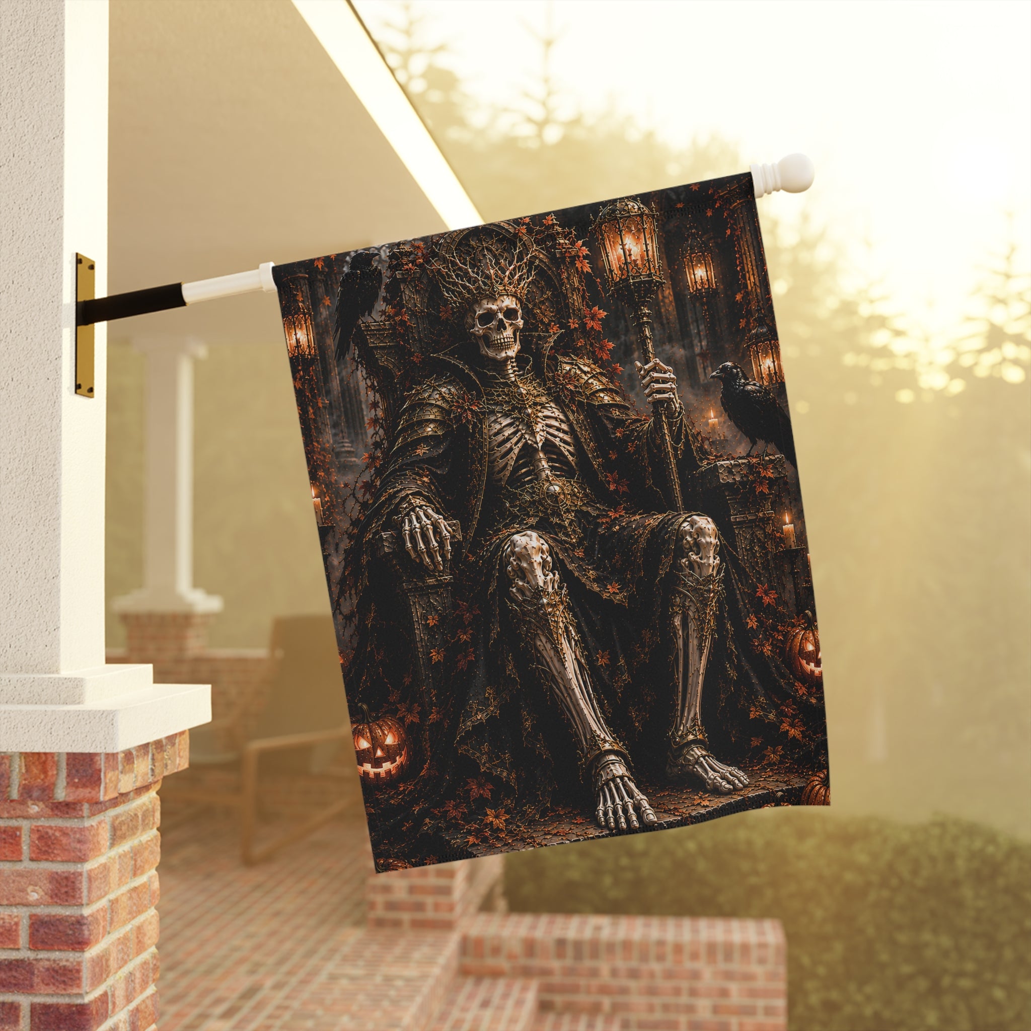 Skeleton King Halloween | Garden Flag