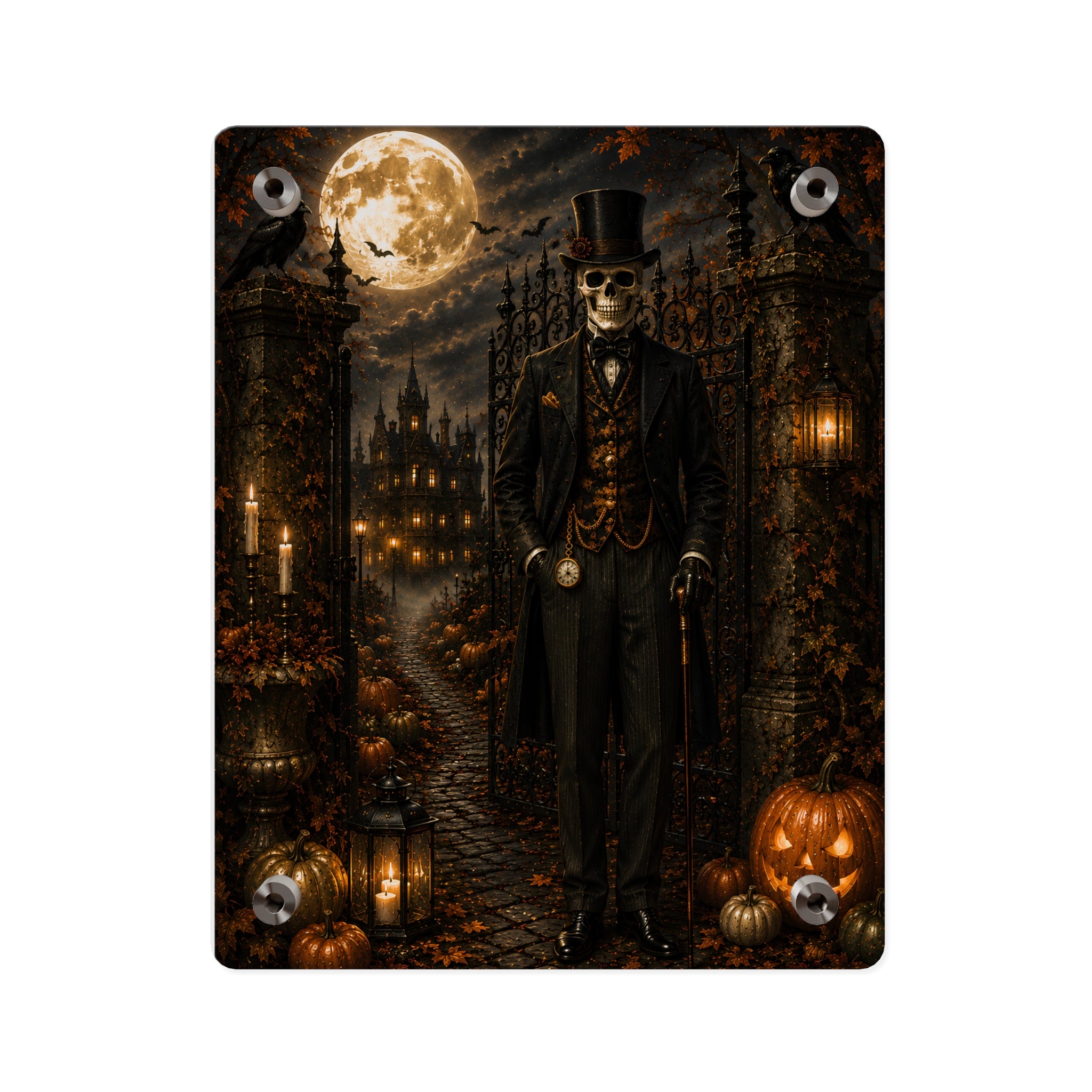Gentleman Jack Acrylic Wall Art Panel | Dapper Gentleman Mansion Nightscape