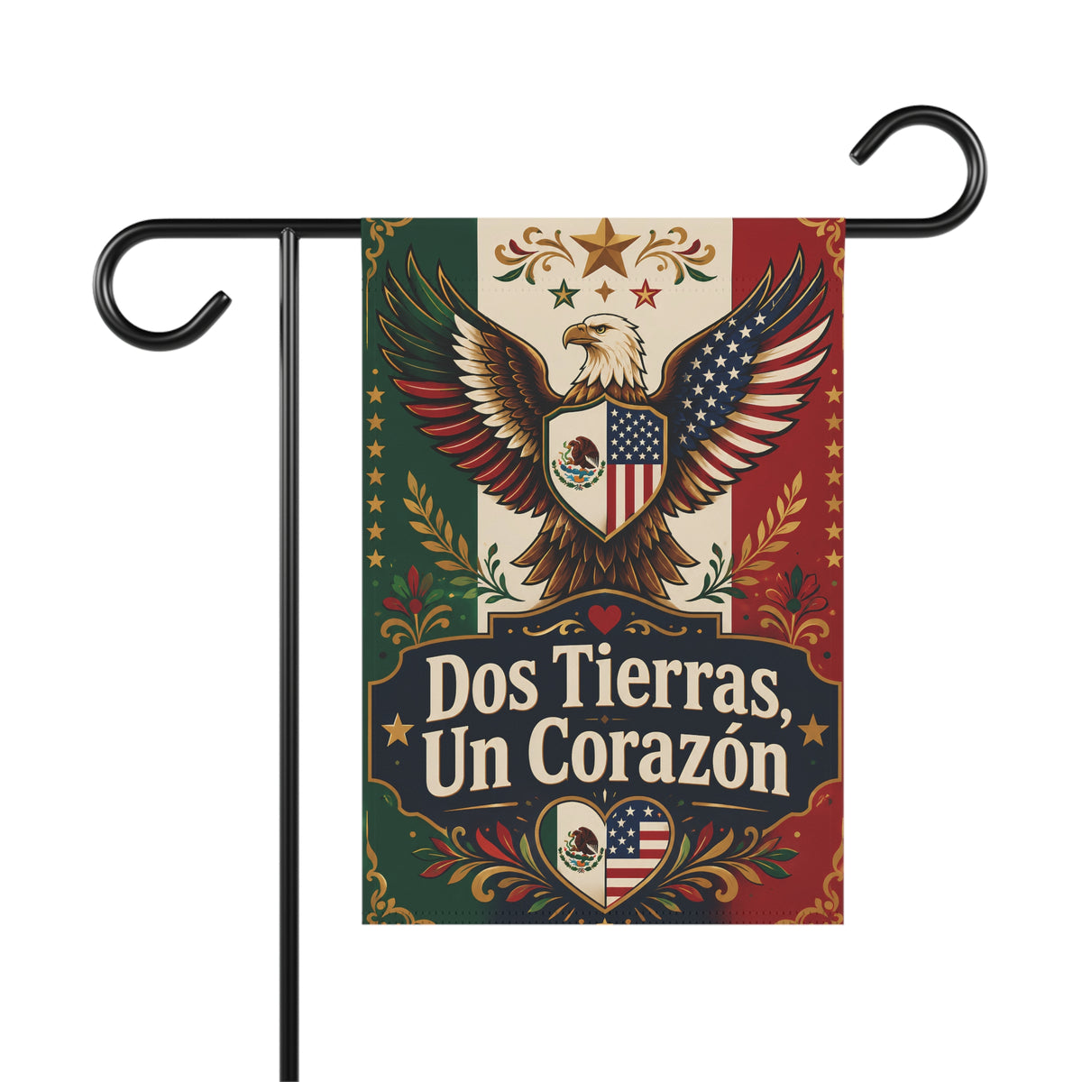 Dos Tierras, Un Corazón | Eagle Garden Flag