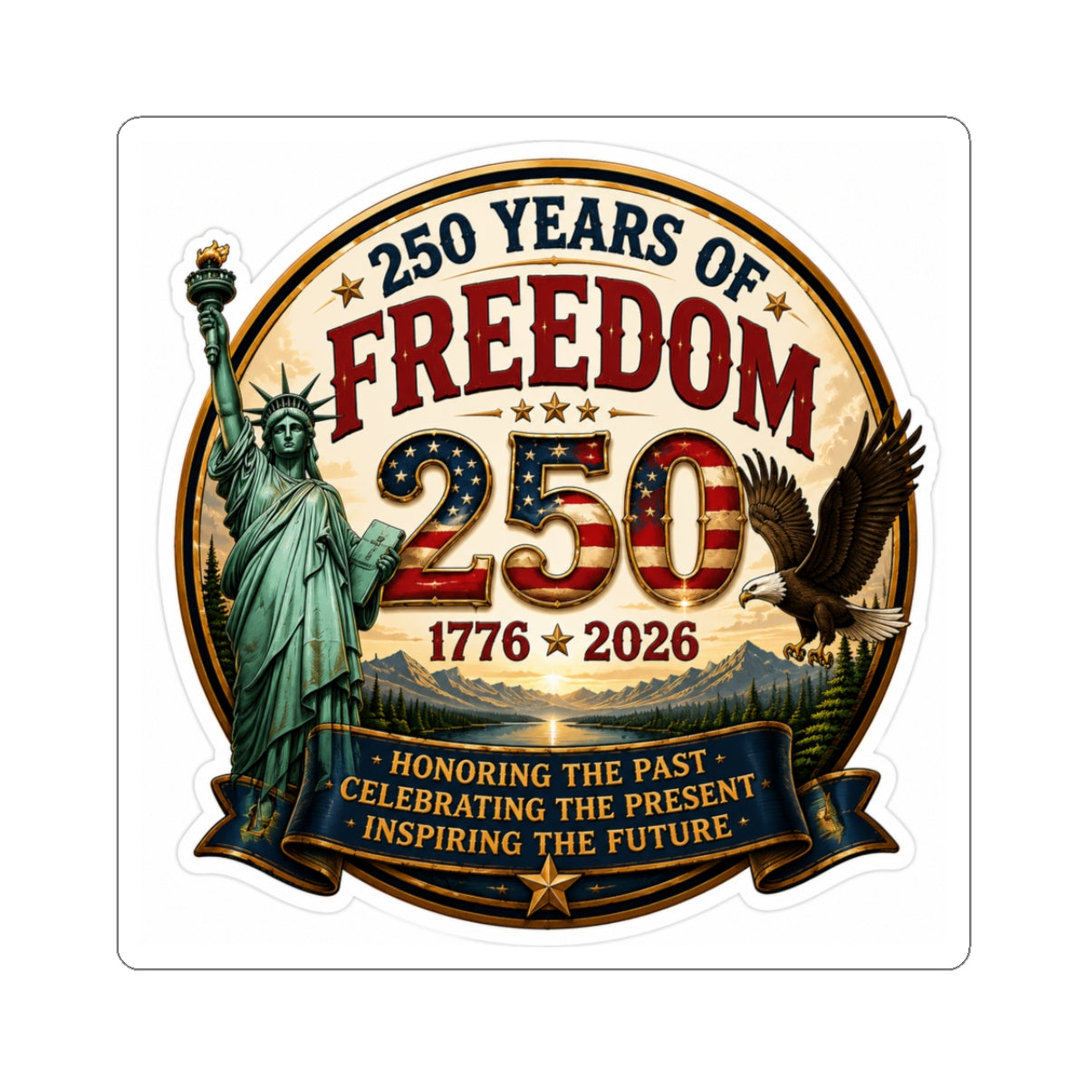 250 Years of Freedom — Kiss-Cut