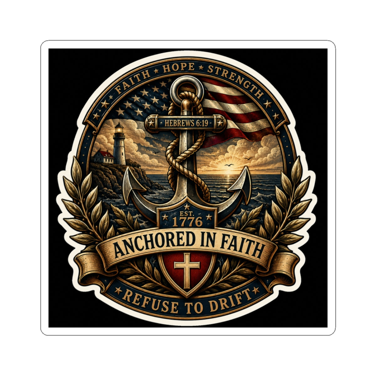 Anchored in Faith — Kiss-Cut